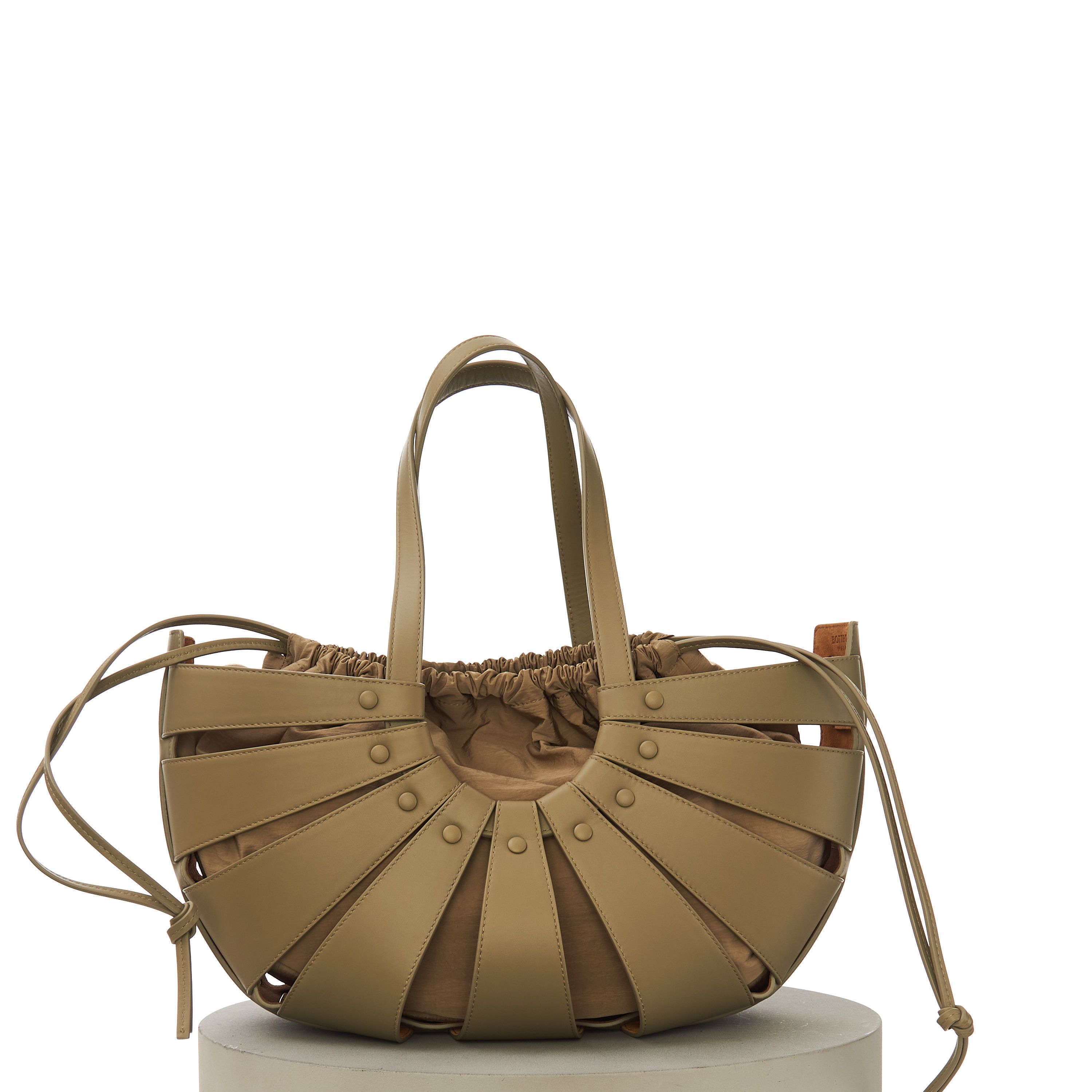Bottega Veneta SHELL Medium Tote Bag In Taupe Cut-out Leather Size ONE SIZE - 7 Thumbnail