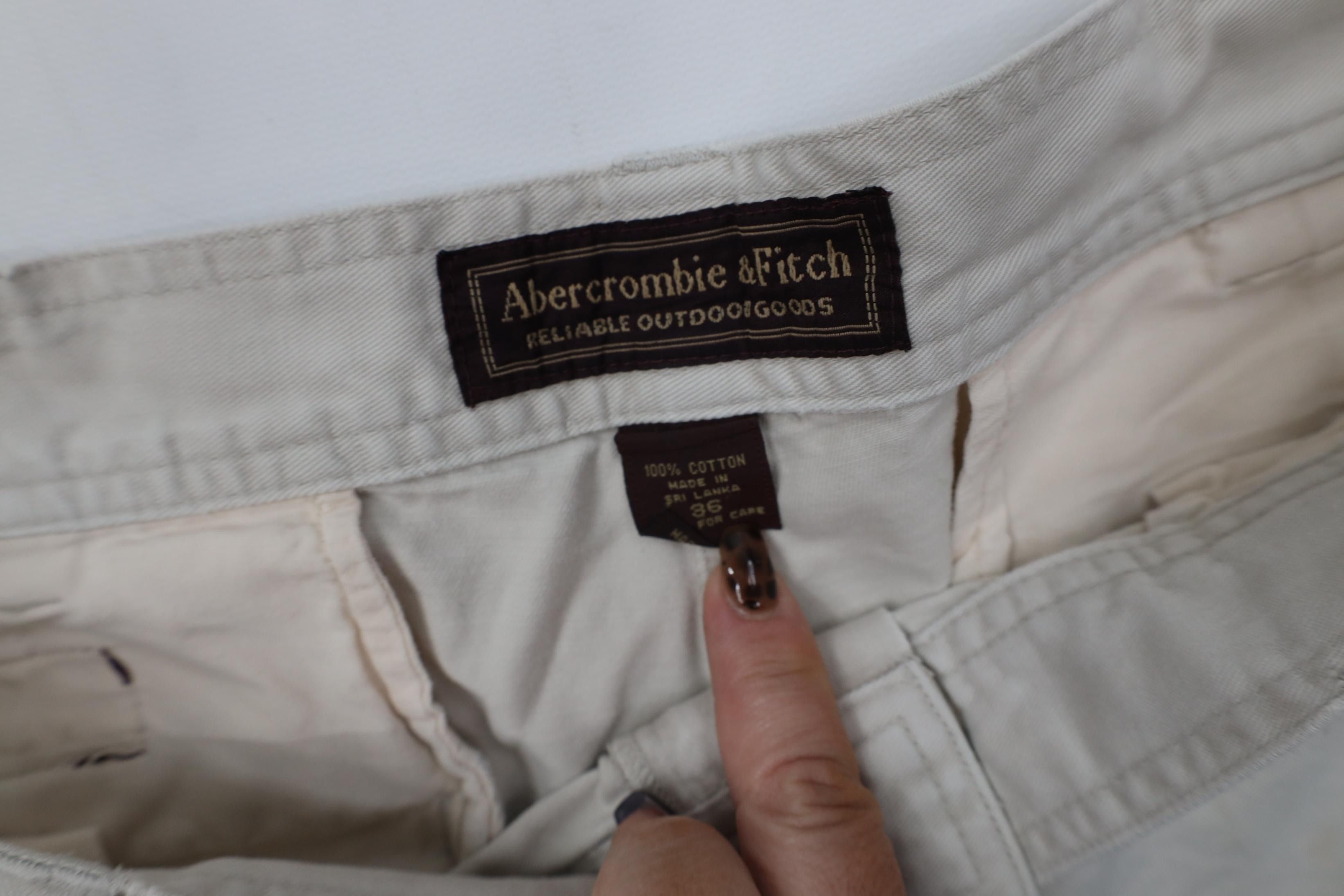 Abercrombie & Fitch Vintage 90s Y2K Abercrombie & Fitch Heavyweight Cargo Shorts Size US 36 / EU 52 - 9 Thumbnail