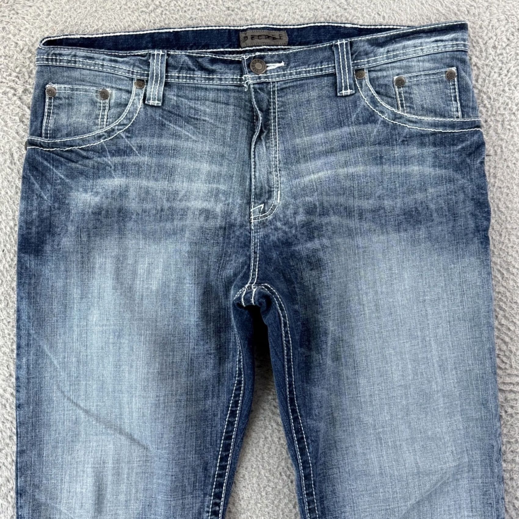 Decree Decree Jeans Mens 38x30 Blue Washed Denim Bootcut Loose Cowboy Western Outdoor Denim Jeans Bootcut Mens 38x30 Blue Cowboy Size US 38 / EU 54 - 3 Thumbnail