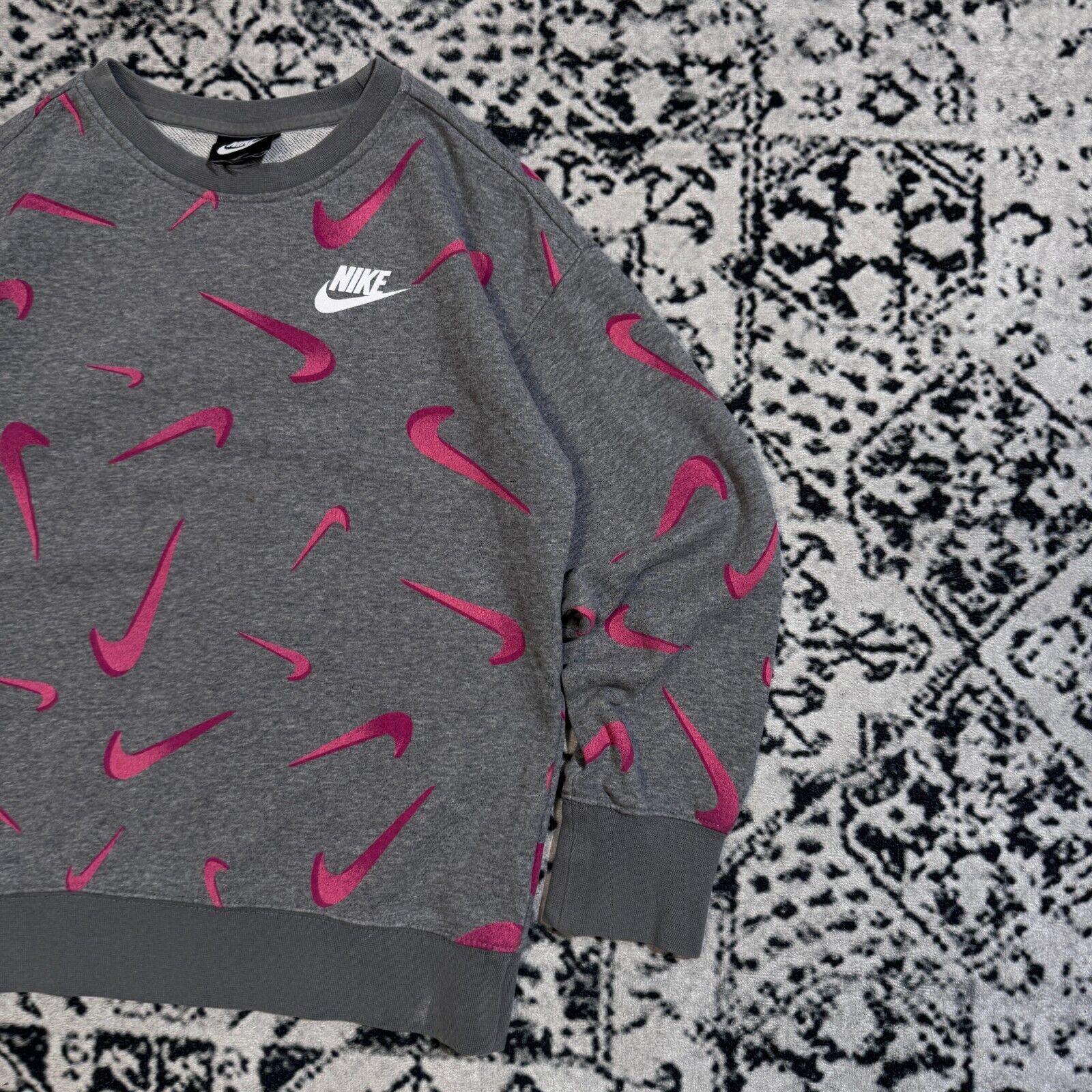 Nike × Vintage Nike Unisex Grey Cotton Sweatshirt Size XS Blank Swoosh Size US XS / EU 42 / 0 - 4 Thumbnail