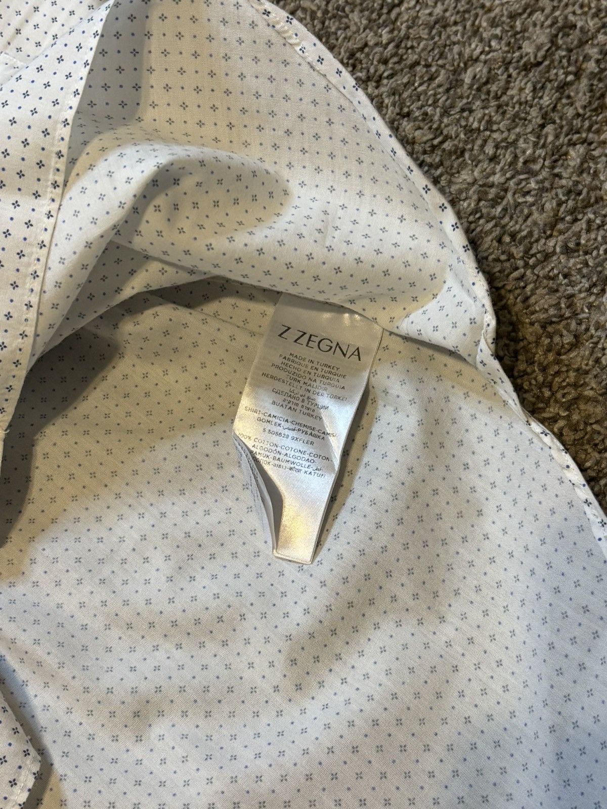 Z Zegna Z Zegna Men's Shirt Fine Cotton Slim Fit Stripe Ermenegildo Size US L / EU 52-54 / 3 - 14 Thumbnail