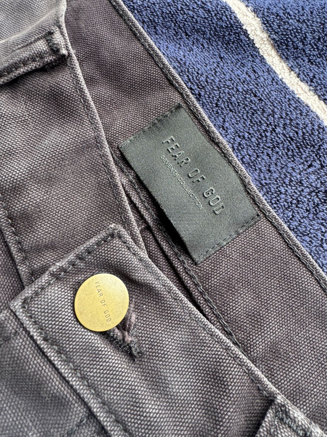 Fear of God Seventh Collection Canvas Jean Vintage Black 7th Pants Size US 31 - 15 Thumbnail