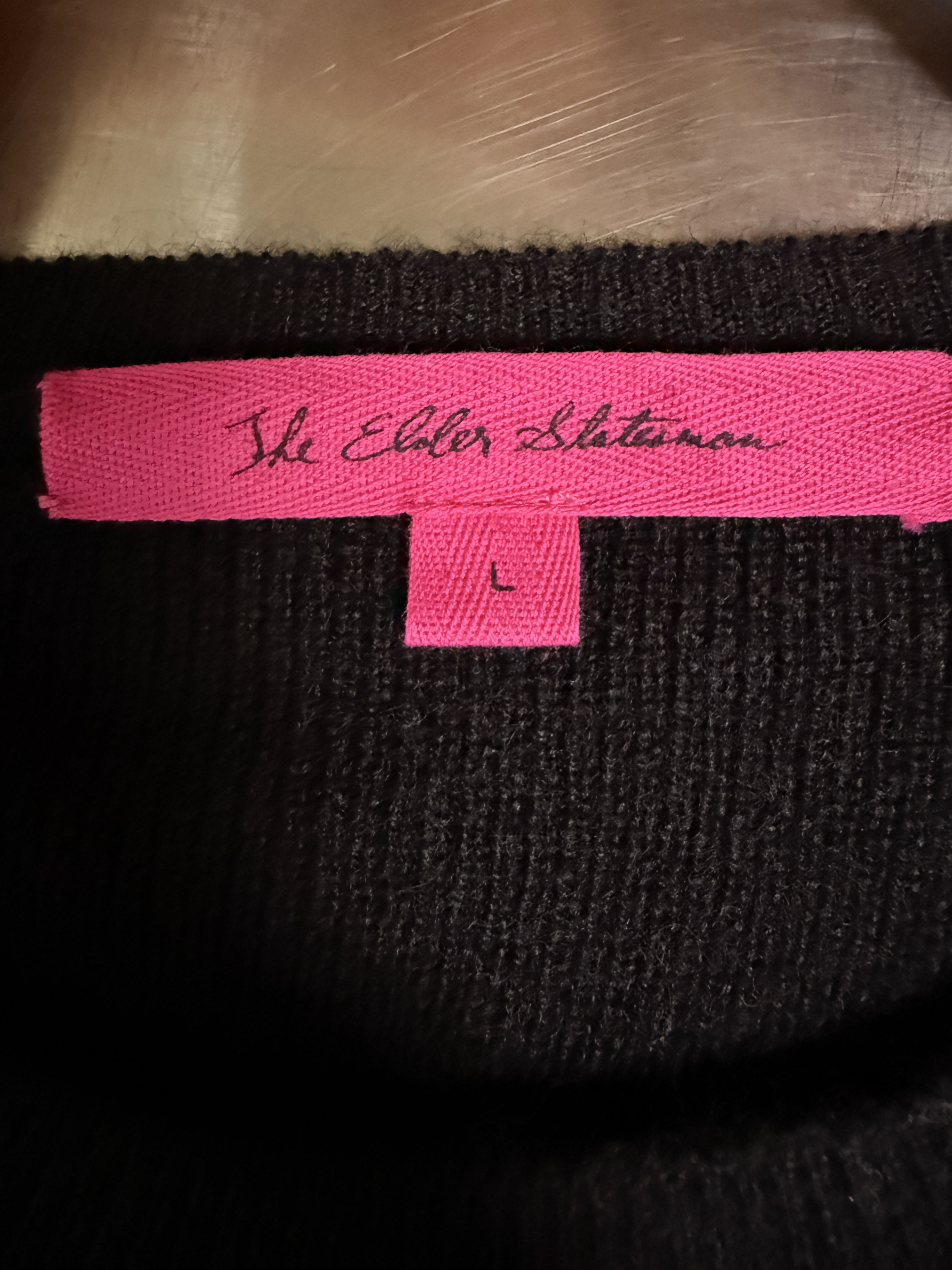 The Elder Statesman $495 The Elder Statesman Delicash Black Fitted Tee Size L / US 10 / IT 46 - 8 Thumbnail