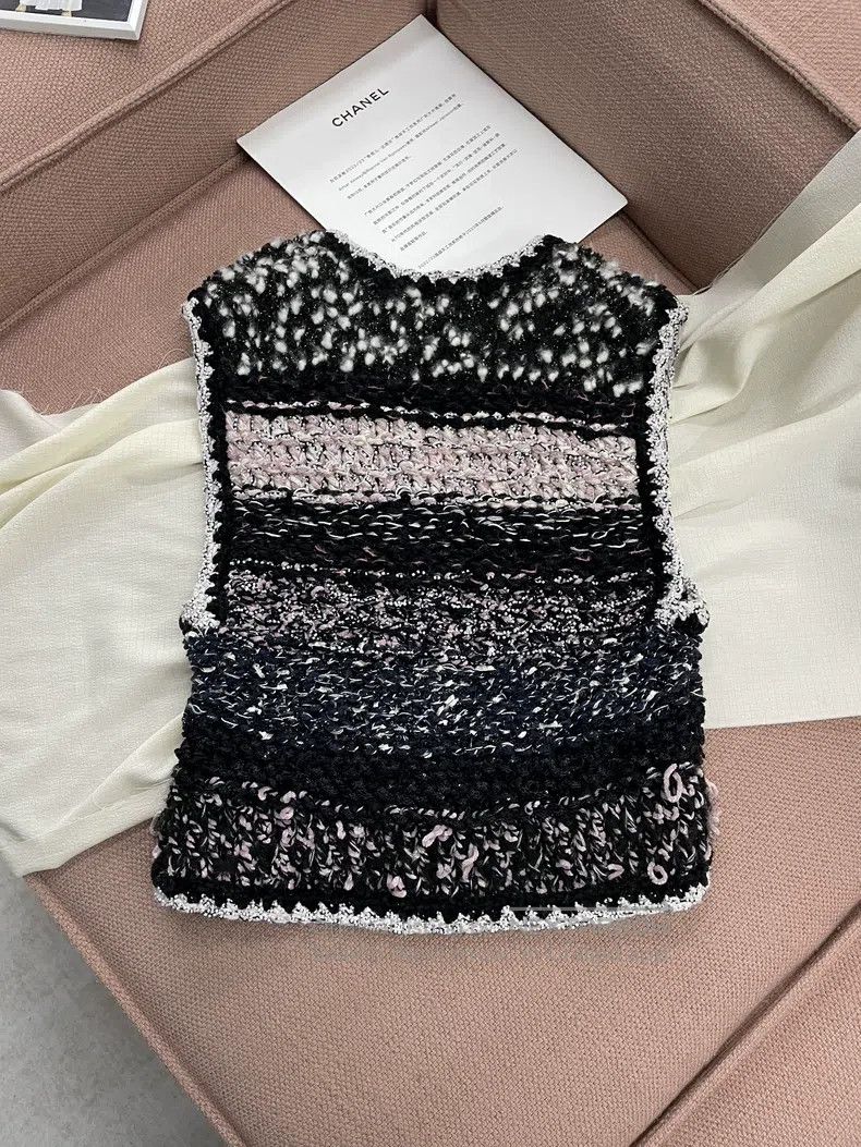 Chanel Chanel Coarse knitted studded vest jacket Size XS / US 0-2 / IT 36-38 - 3 Thumbnail