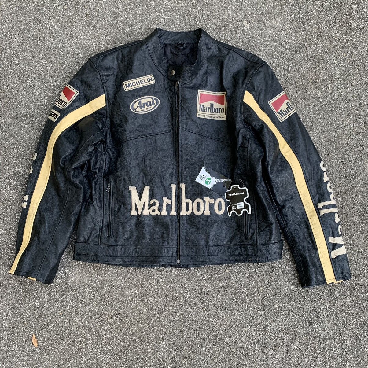 Marlbolo LEATHER JACKET 馬革 RRL - Marlboro レザージャケット マルボロ ヴィンテージ 90s 馬