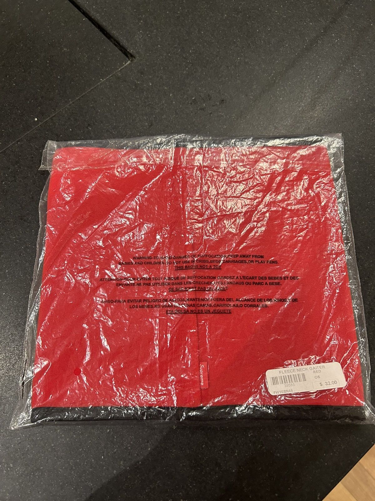 Supreme Supreme Fleece Neck Gaitor FW16 - Red Size ONE SIZE - 3 Thumbnail