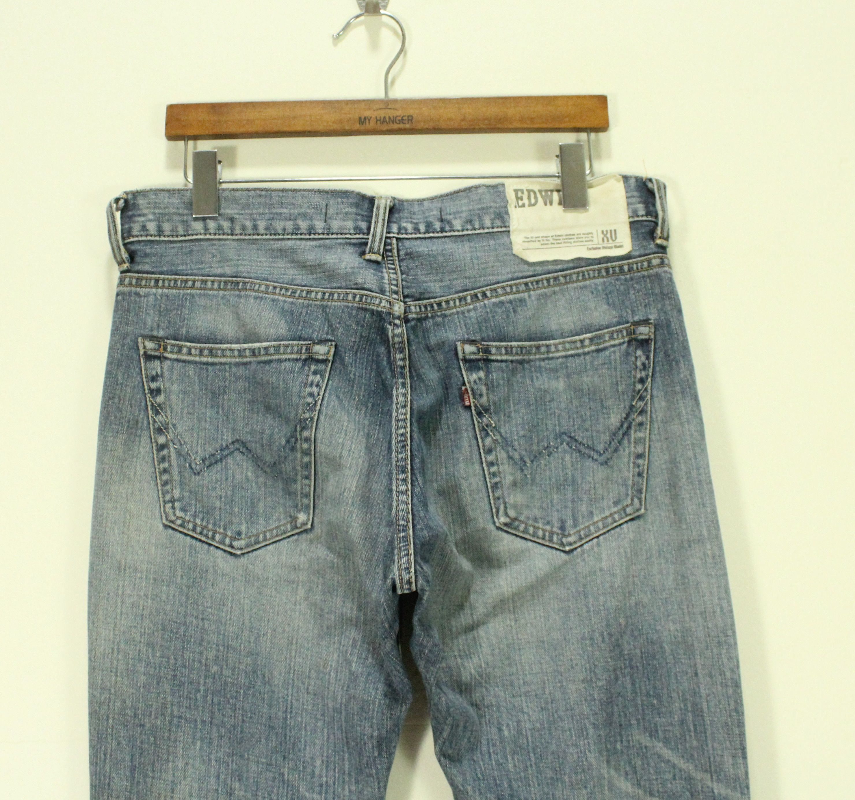 Vintage Flared EDWIN Denim Distressed bootcut bellbottom Size US 31 - 10 Thumbnail