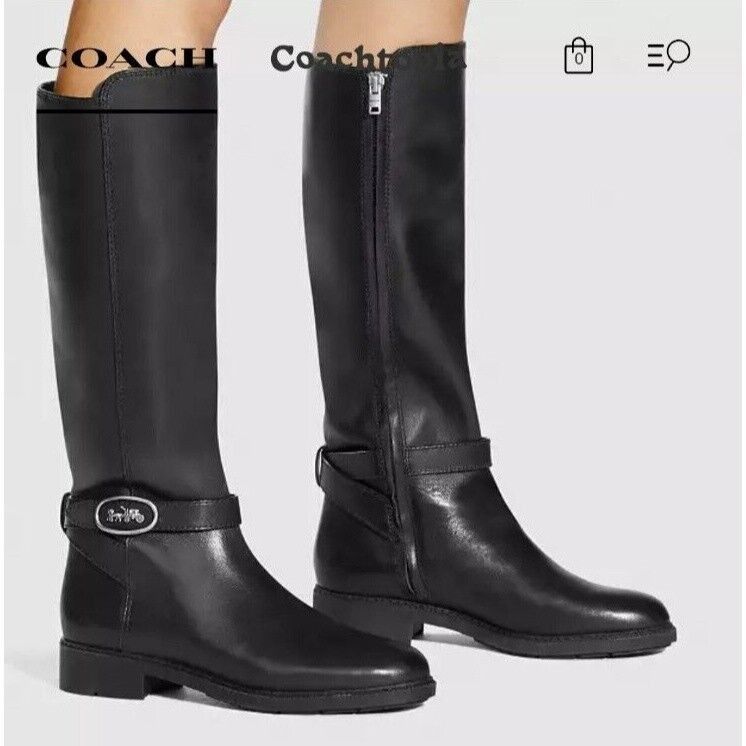Coach COACH Walnut Horse Carriage Equestrian Riding Knee Boots Size US 7.5 / IT 37.5 - 16 Thumbnail
