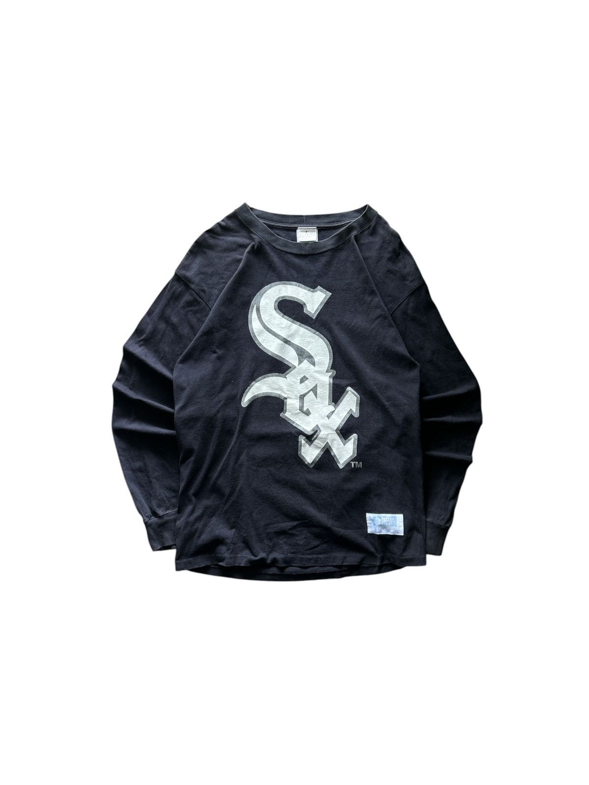 MLB Beautiful Sunfaded VTG 90s Chicago White Sox Long Sleeve Size US L / EU 52-54 / 3 - 1 Thumbnail