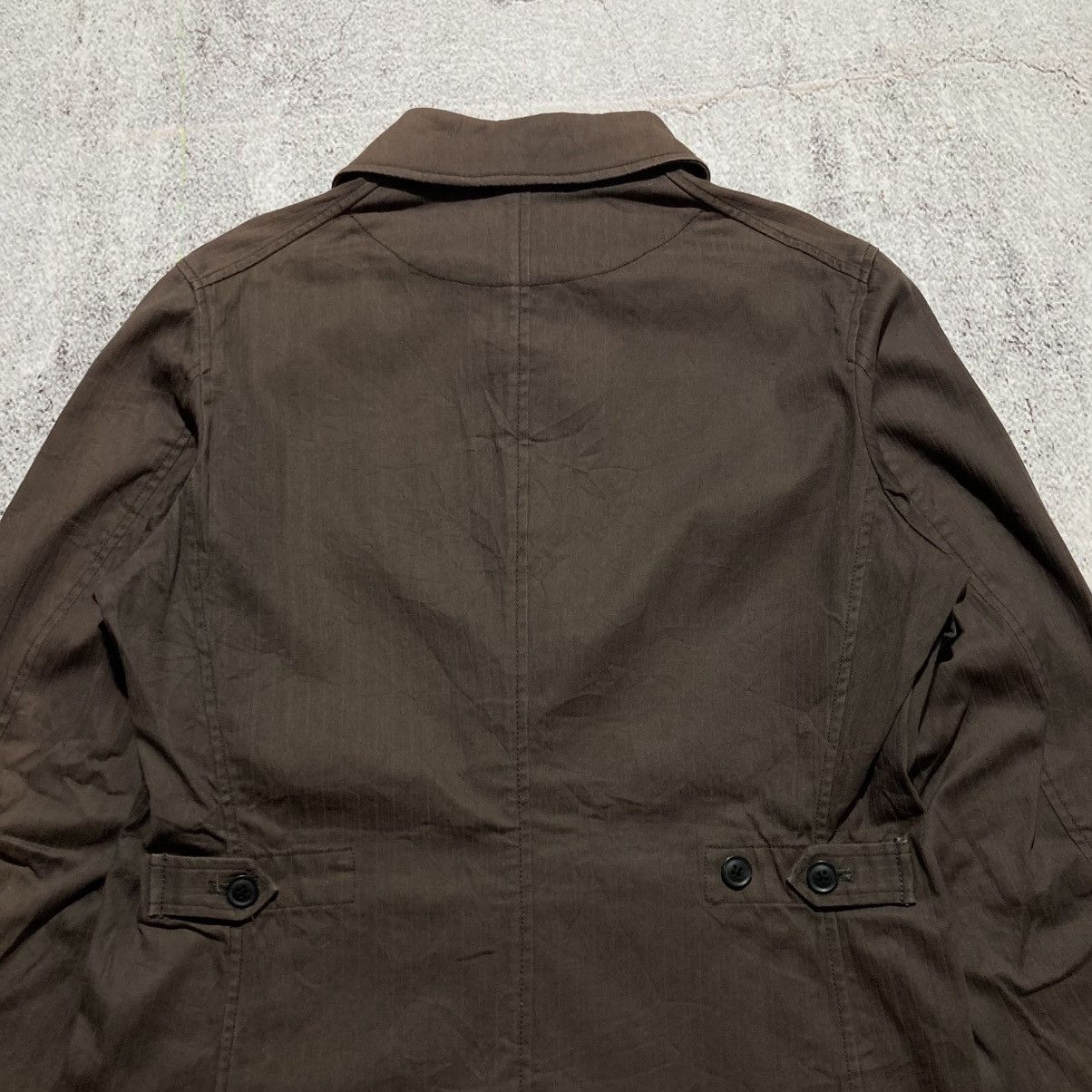 Michel Klein Vintage Michel Klein Homme Paris Coated Jacket Brown Luxury Size US L / EU 52-54 / 3 - 12 Thumbnail