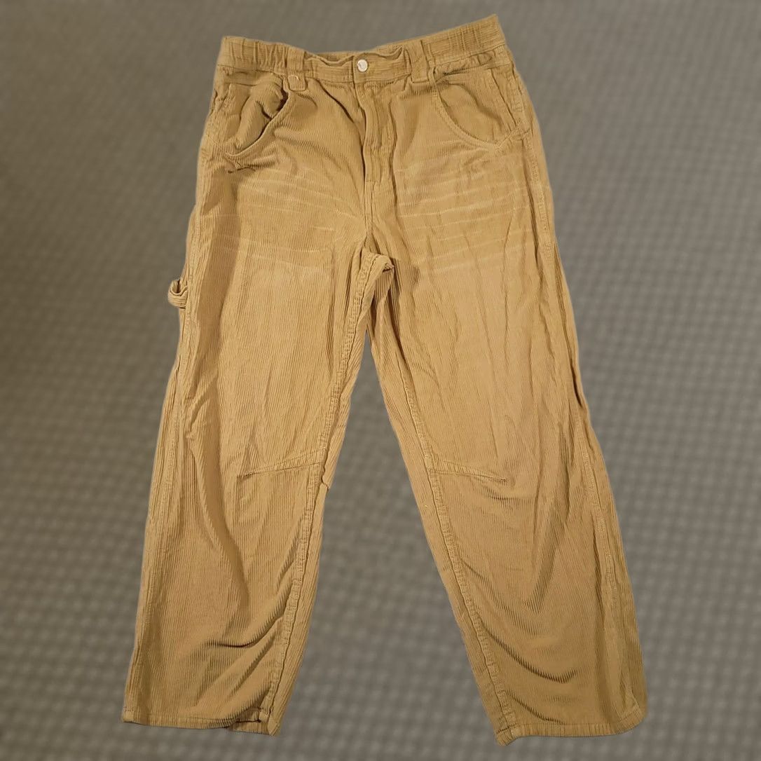 Vintage VINTAGE We The Free Faye Pants Womens 31 Tan Corduroy Low Slung Boyfriend Carpenter Size 24" / US 00 / IT 34 - 1 Thumbnail