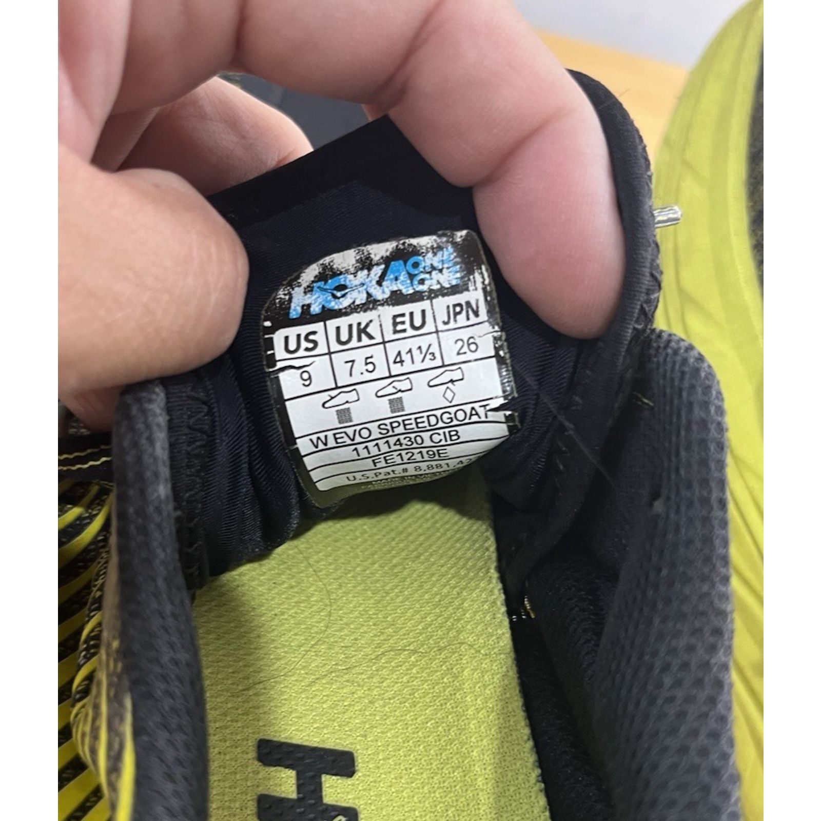 Hoka Hoka One One Men Speedgoat 6 EVO 1111430 Yellow Running Sz 9 Size US 9 / IT 39 - 7 Thumbnail