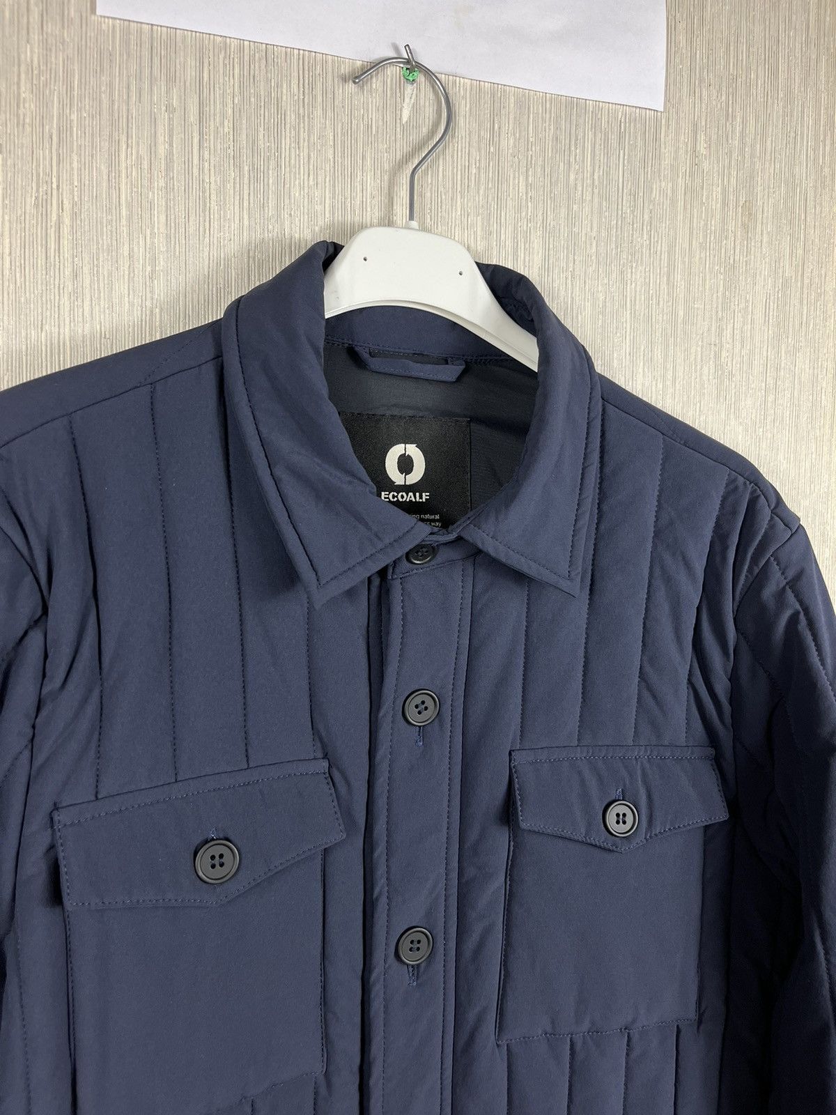 Designer × ECOALF Ecoalf light down jacket button navy puffer recycled nylon Size US M / EU 48-50 / 2 - 8 Thumbnail