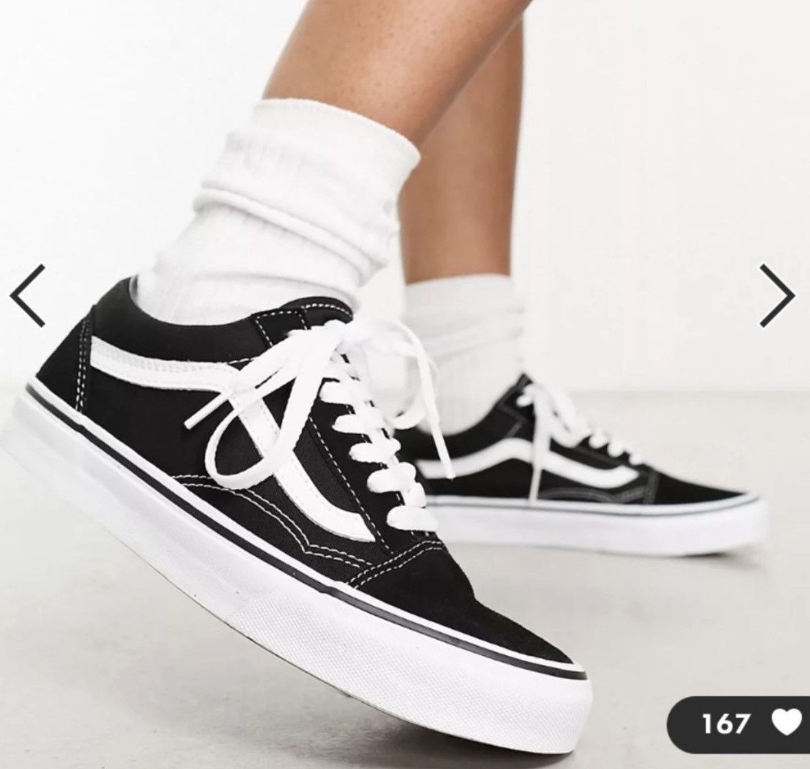 Vans Vans Old Skool Shoes Black White Low Top Sneakers Size US 12 / EU 45 - 9 Thumbnail
