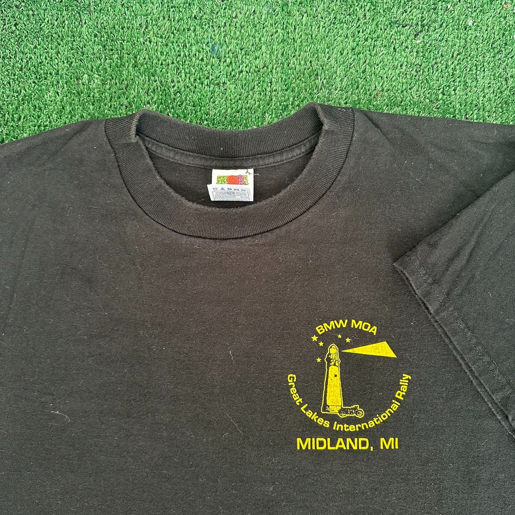 Fruit Of The Loom Vintage Y2K BMW Motorcycles T-Shirt Biker Rally Tee Size US XL / EU 56 / 4 - 2 Thumbnail