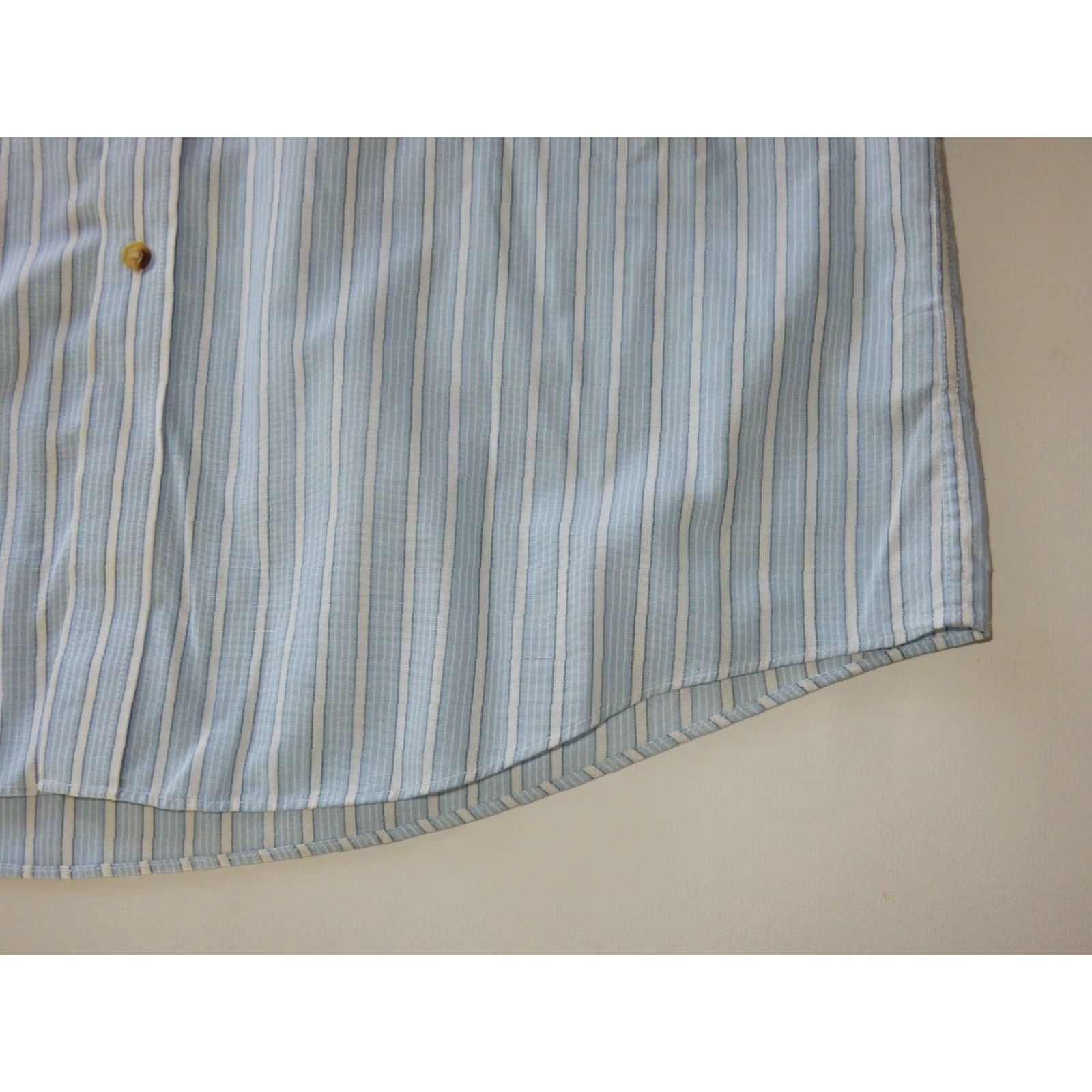 Vintage VINTAGE L.L. Bean Men's Shirt Short Sleeve Button-Up Big & Tall 2XLT Cotton Blue Striped Size US XXL / EU 58 / 5 - 2 Thumbnail
