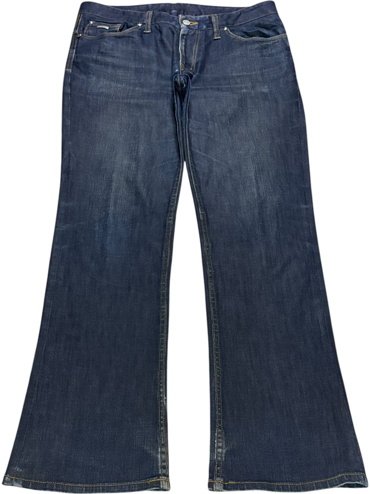 Japanese Brand × Tornado Mart Vintage Japanese Brand Mud Wash Distressed Rip Flare Jean Size US 34 / EU 50 - 1 Thumbnail