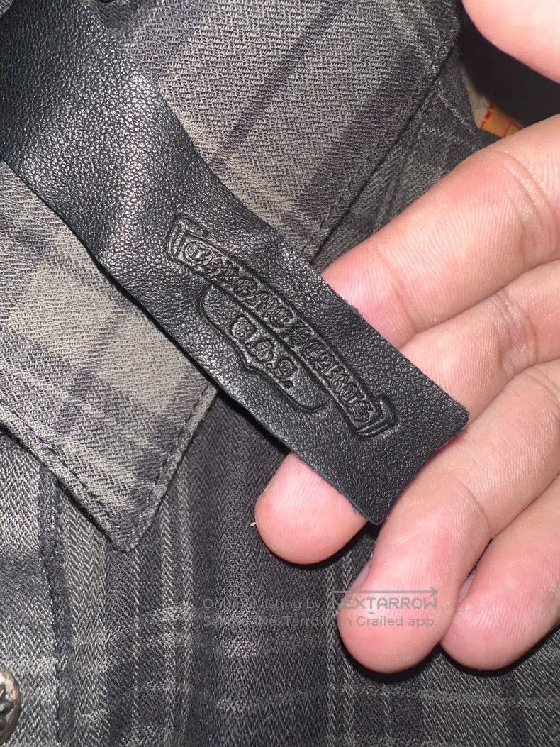 Chrome Hearts CHROME HEARTS Size S Grey checkered silver button shirt Size S / US 4 / IT 40 - 7 Thumbnail
