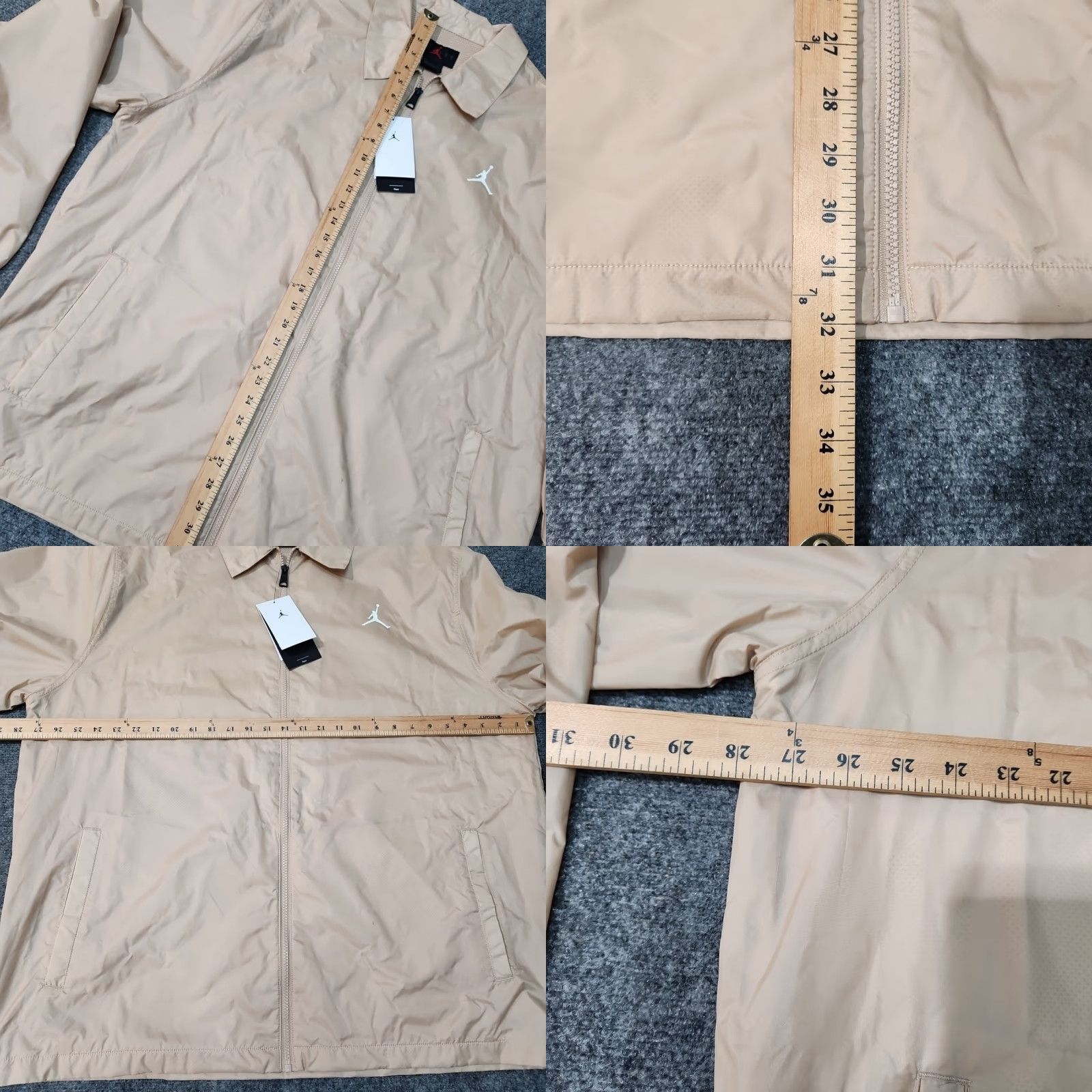Jordan Brand Air Jordan Flight MVP Back Print Logo Jacket Men 2XL Tan Brown Nike Air Logo Windbreaker Jacket Size US XXL / EU 58 / 5 - 9 Thumbnail