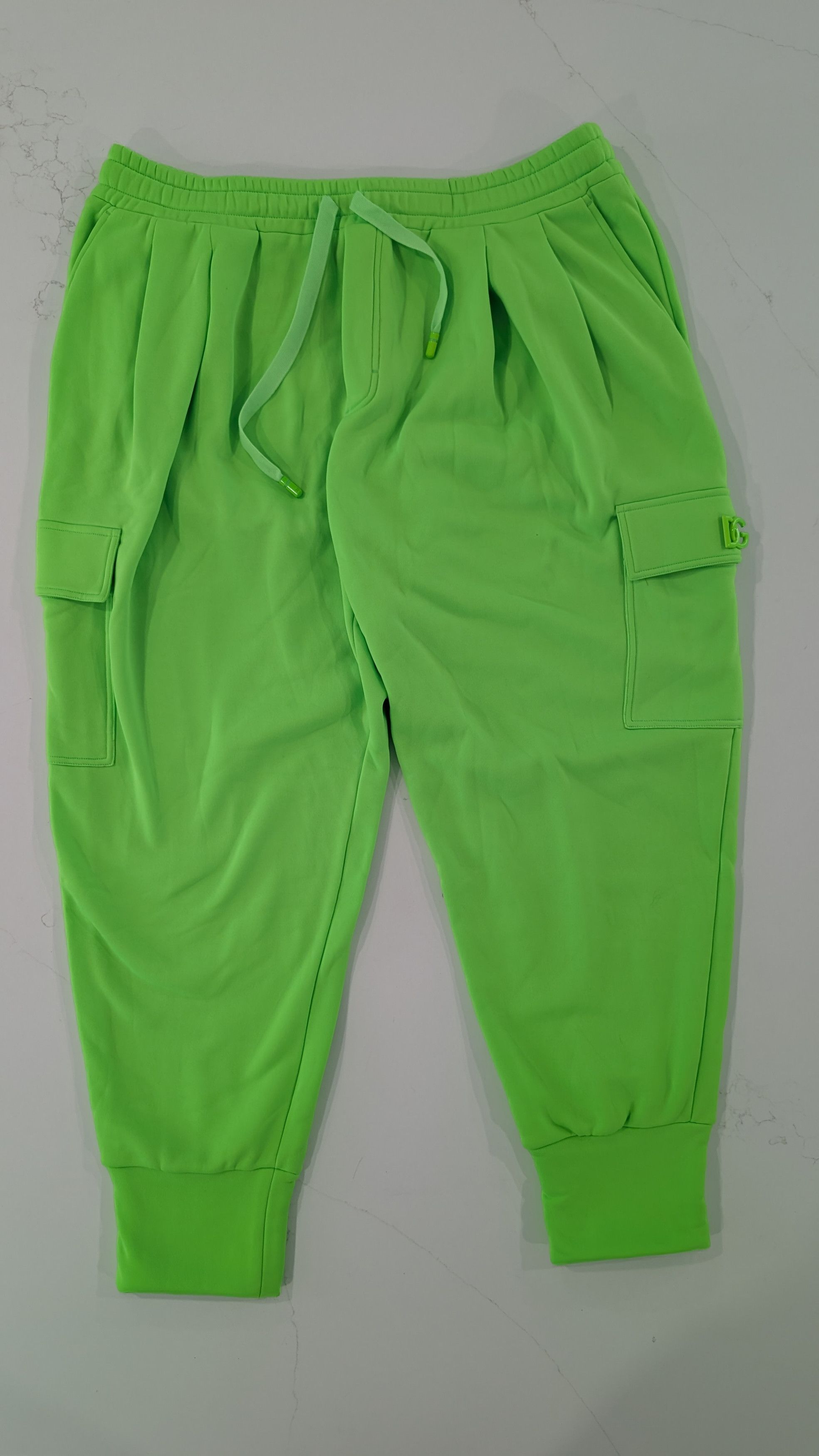 Dolce & Gabbana DOLCE & GABBANA Neon Green Cargo Jogger Pants Size US 40 / EU 56 - 1 Thumbnail