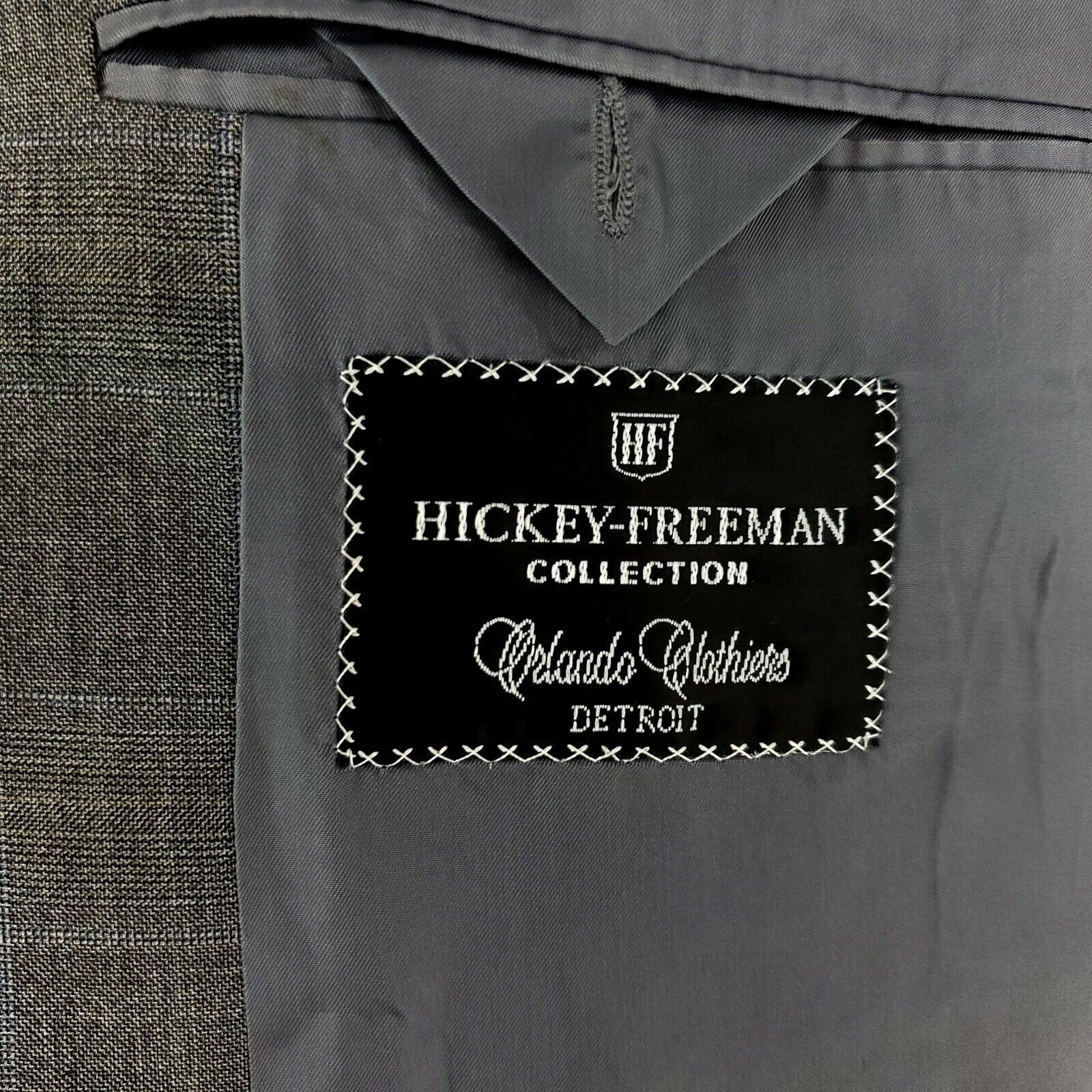 Hickey Freeman Hickey Freeman Loro Piana Tasmanian Super 120s Wool 2 Button Size 42R - 8 Thumbnail