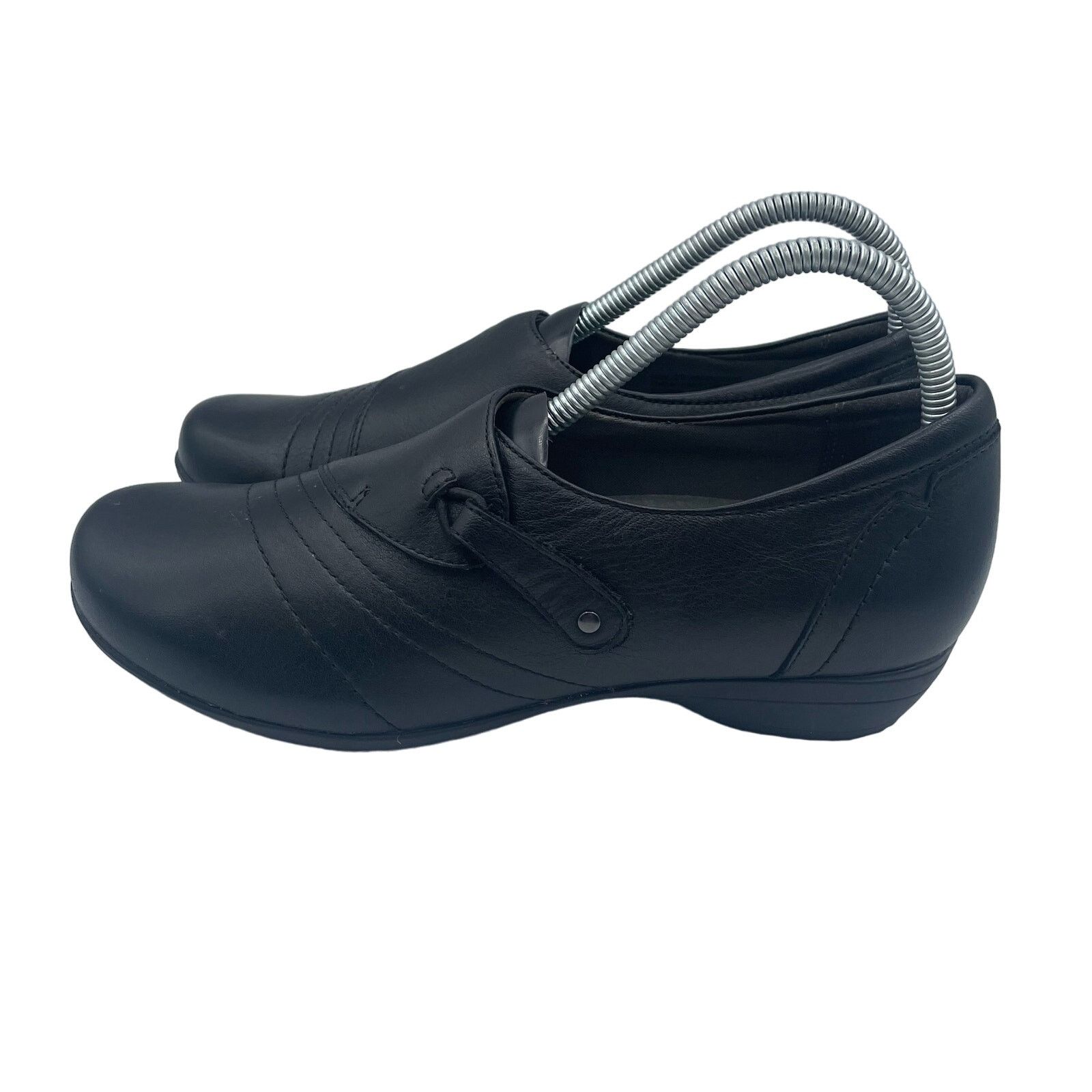 Dansko Dansko Franny Nubuck Leather Loafers Clogs Shoes Black 39 Size US 8.5 / IT 38.5 - 1 Thumbnail