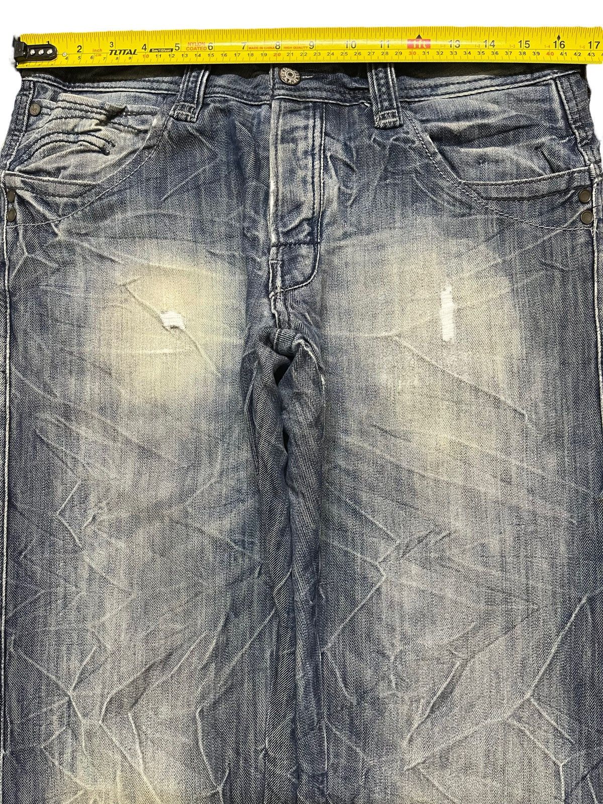 14th Addiction Vintage Japanese Brand Blue Wash Thunder Style Loose Jeans Size US 32 / EU 48 - 10 Thumbnail