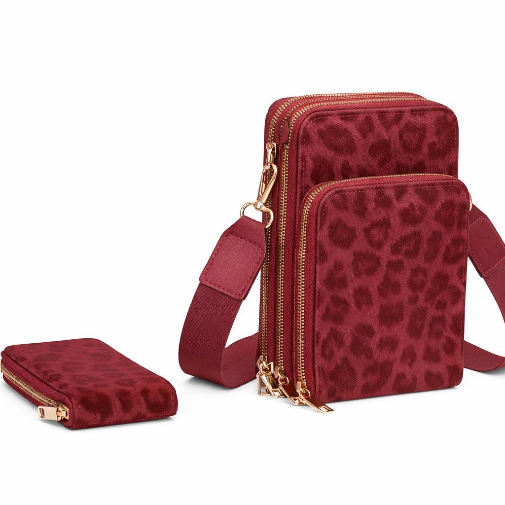 Other Leopard Print Crossbody Phone Bag with Matching Wallet Size ONE SIZE - 2 Thumbnail