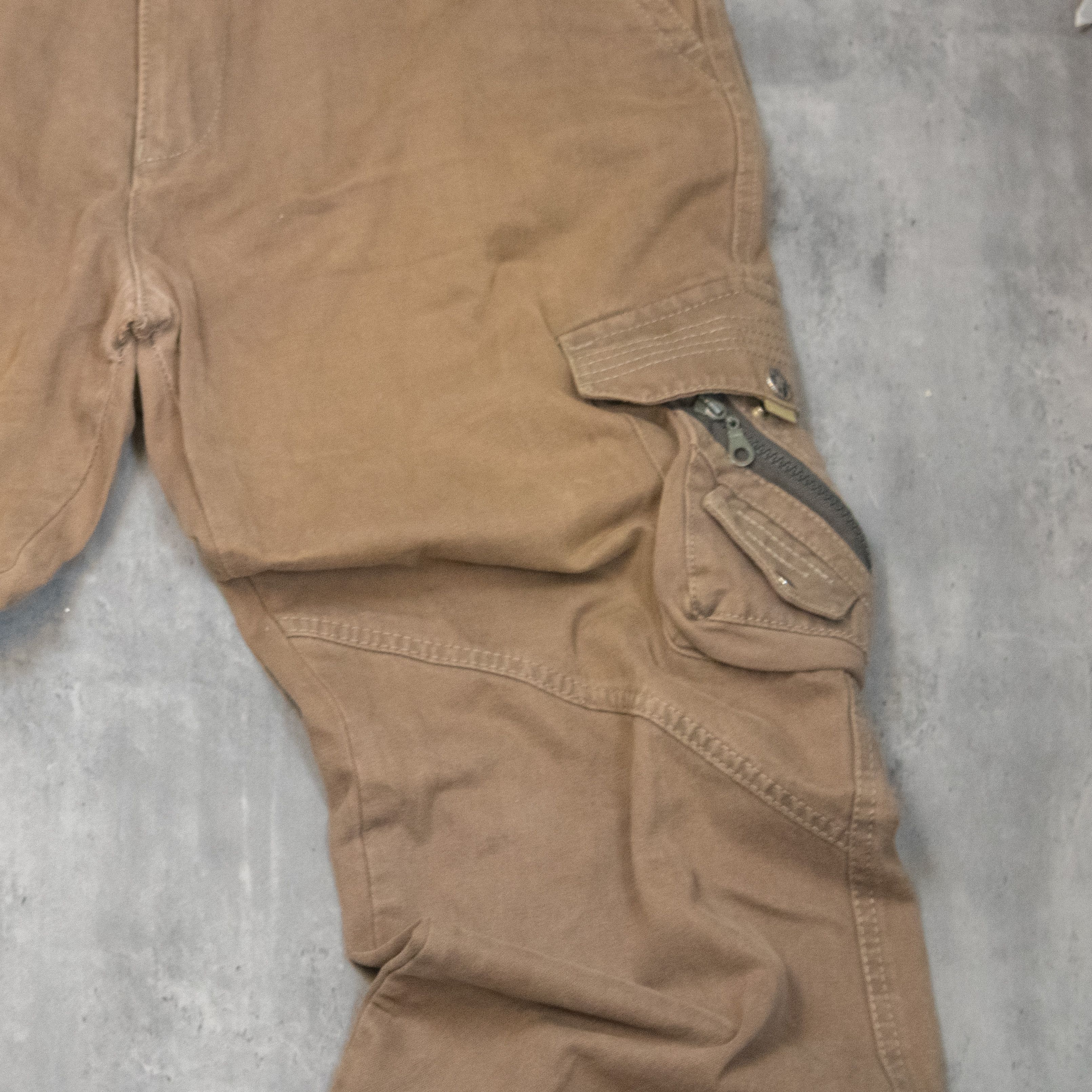 Japanese Brand Y2K 2000's Japanese Relax Baggy Wide Brown Cargo Pant's Size US 36 / EU 52 - 7 Thumbnail