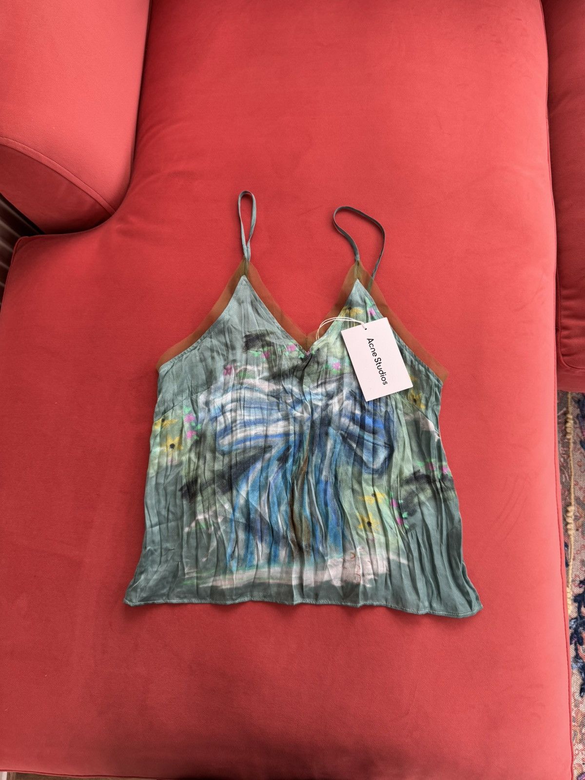Acne Studios Acne Studios NEW camisole, blue/ green, size S-M Size M / US 6-8 / IT 42-44 - 3 Thumbnail