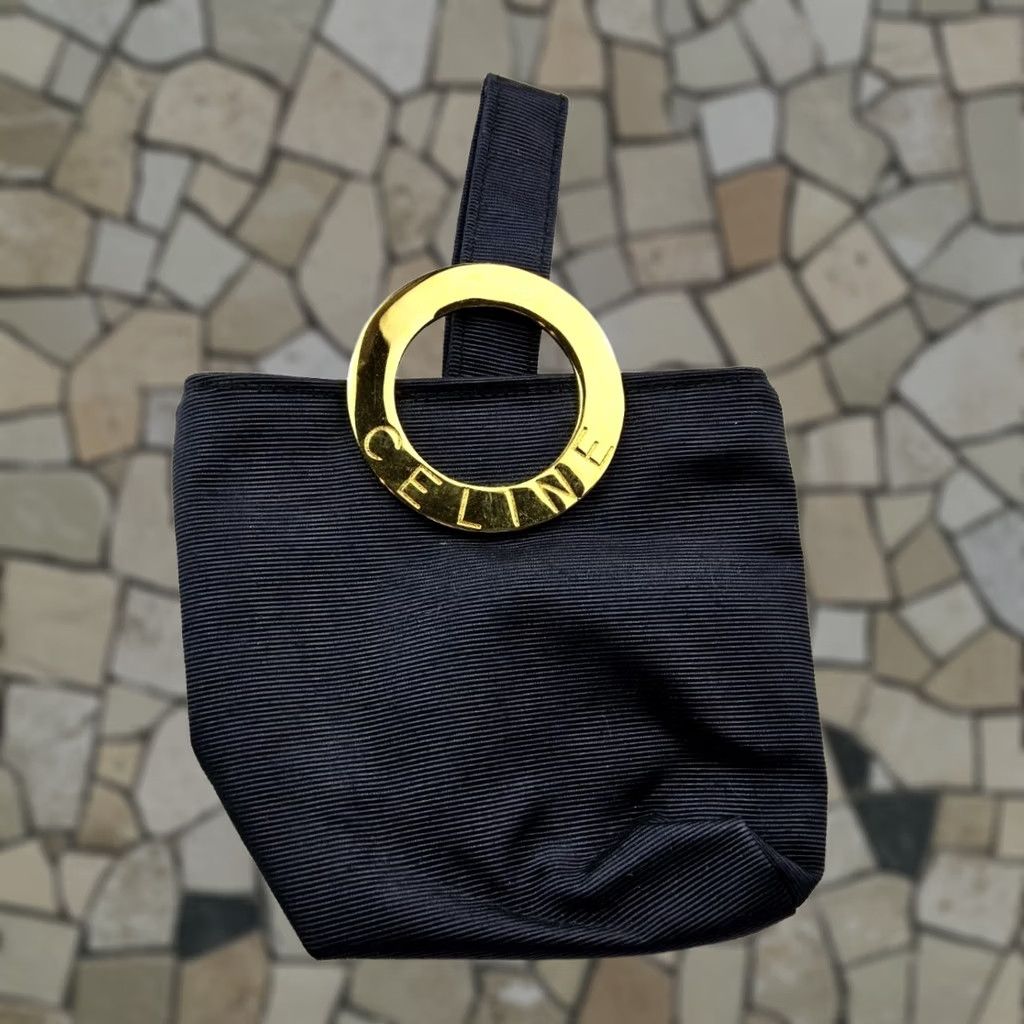 Celine CELINE Pouch Nylon Bag Zip Black Women Size ONE SIZE - 1 Thumbnail