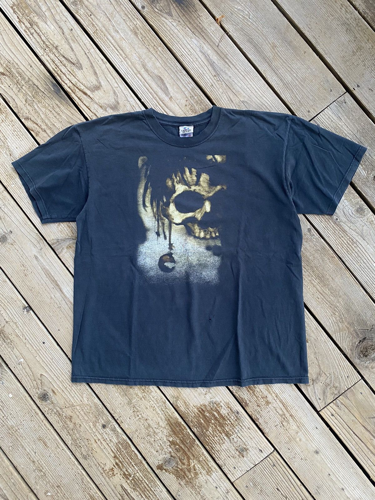 Liquid Blue Vintage Y2K Liquid Blue Skull Faded Black Tee Size US XL / EU 56 / 4 - 1 Thumbnail