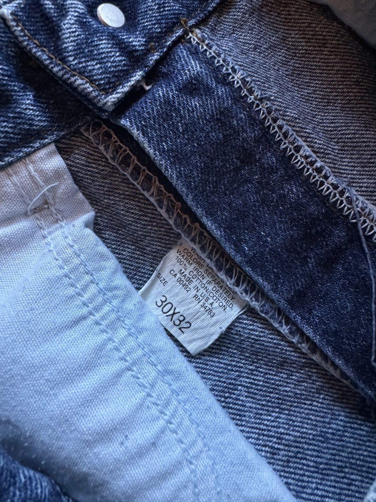 Lee × Vintage Dark Wash Straight Leg Jeans Size US 30 / EU 46 - 8 Thumbnail
