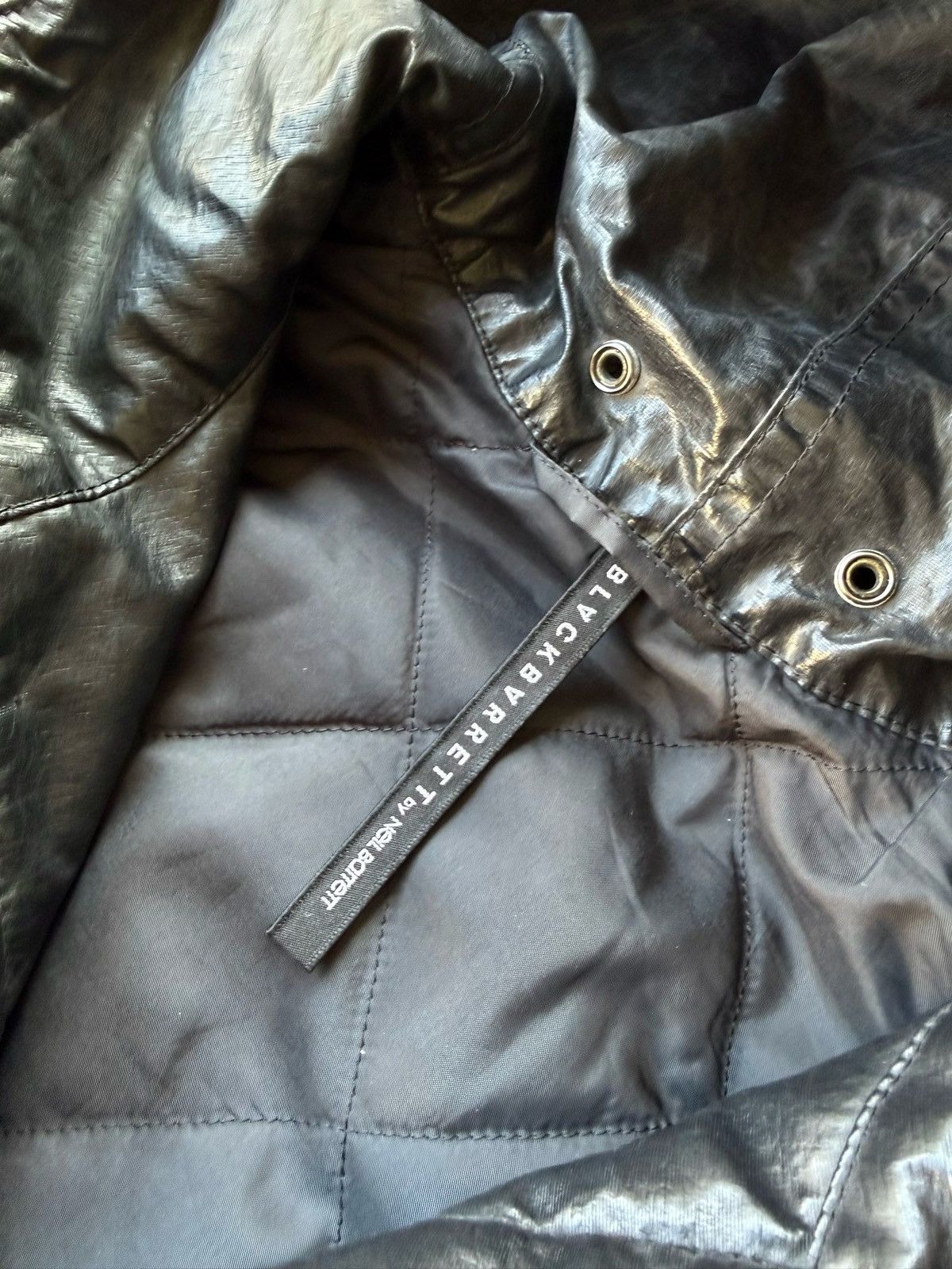 Black Barrett BLACKBARRETT by Neil Barrett Black Coated Hooded Parka Size US S / EU 44-46 / 1 - 13 Thumbnail
