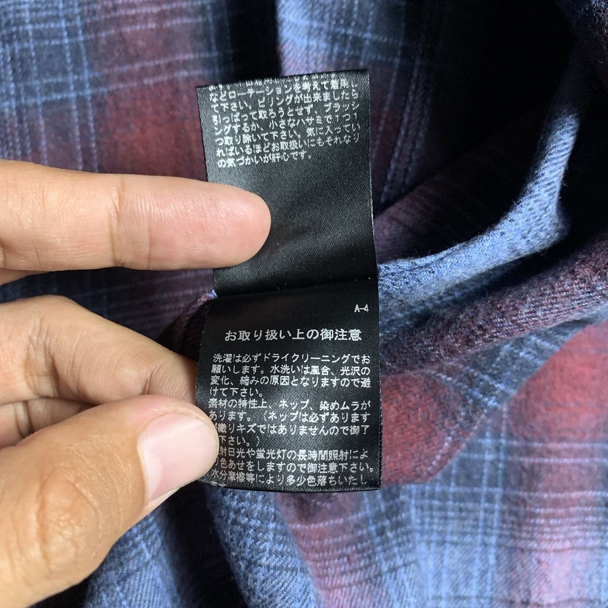 5351 POUR LES HOMMES × Japanese Brand 2000s 5351 Pour Les Hommes Shadow Plaid Shirt Size US S / EU 44-46 / 1 - 9 Thumbnail