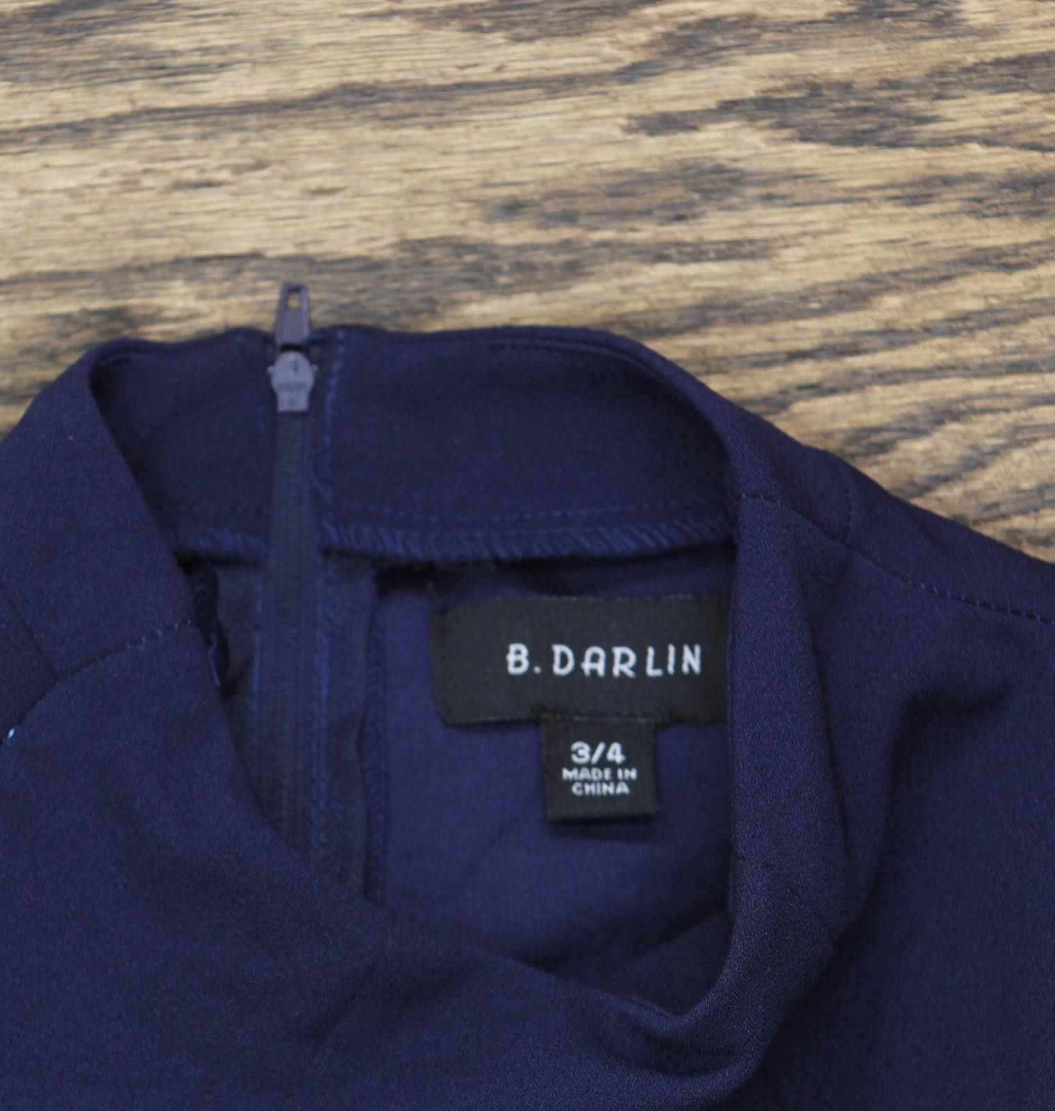 Other Nwt B. Darlin Mockneck Mini Dress 45uap84 Navy Blue 3/4 Size M / US 6-8 / IT 42-44 - 4 Thumbnail