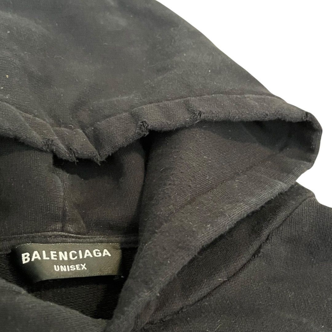 Balenciaga Balenciaga Distressed Oversized Script Logo Hoodie Size US L / EU 52-54 / 3 - 2 Thumbnail