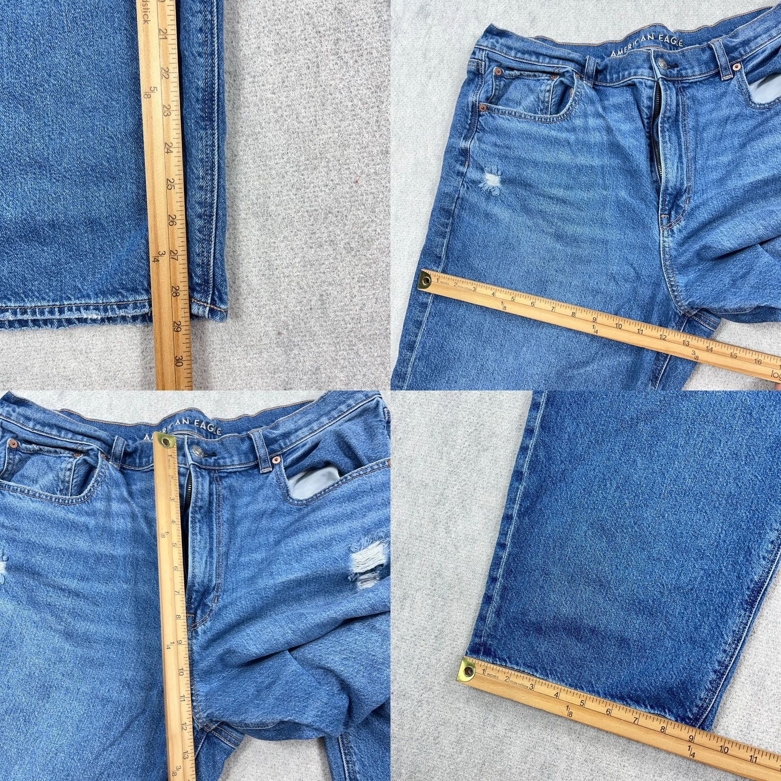American Eagle Outfitters American Eagle Outfitters Jeans Women 18 High Rise Mom 38x29 Denim Blue 90s Grunge Retro 5-Pocket Womens Size 40" / US 18 - 8 Thumbnail