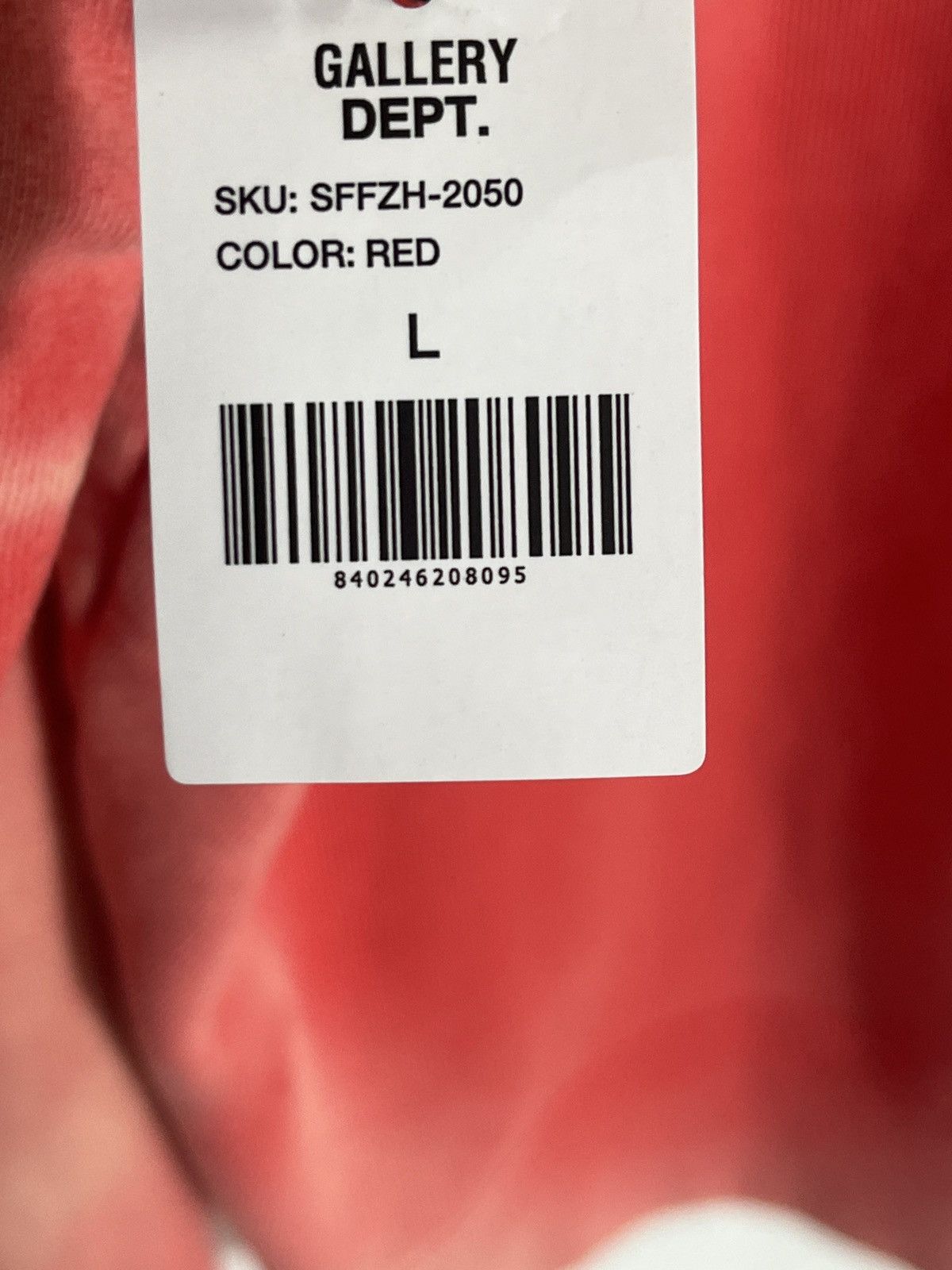 Gallery Dept. Gallery Dept Sun faded English zip hoodie-Red Size US L / EU 52-54 / 3 - 6 Thumbnail