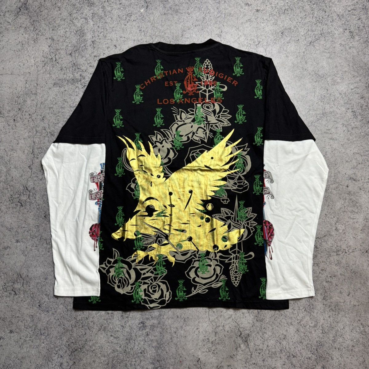 Christian Audigier NEW Christian Audigier Vintage Longsleeve T Shirt Size US XXL / EU 58 / 5 - 2 Thumbnail