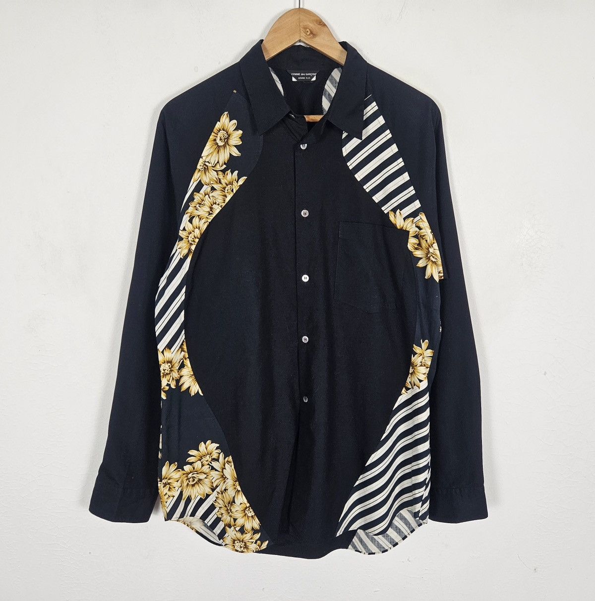 Comme des Garcons Homme Plus Comme des Garçons Homme Plus 2003 Floral Panel Shirt Size US L / EU 52-54 / 3 - 3 Thumbnail