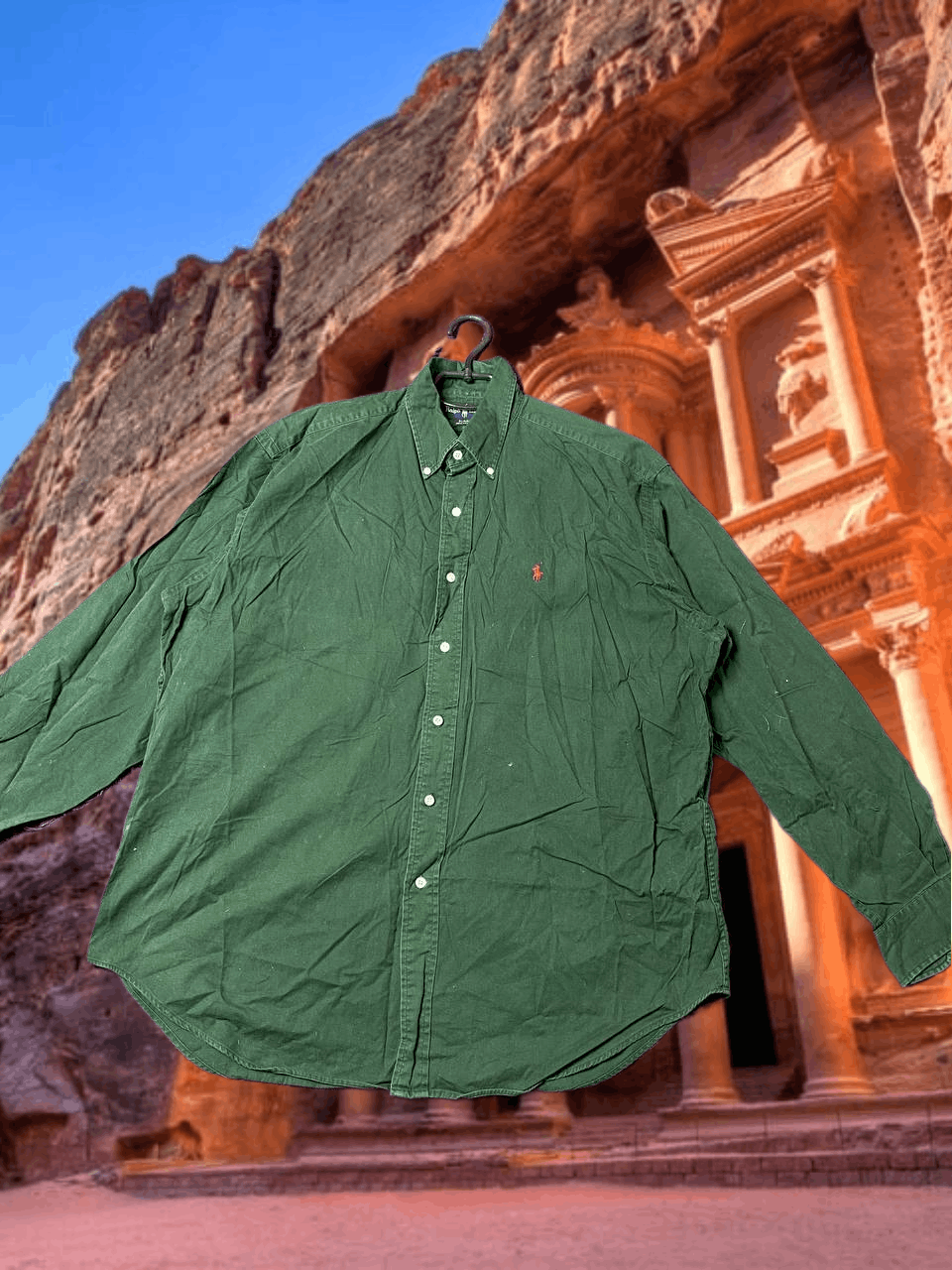 Ralph Lauren Avant-Garde Y2K Ralph Lauren shirt green logo Vintage Size US L / EU 52-54 / 3 - 1 Thumbnail