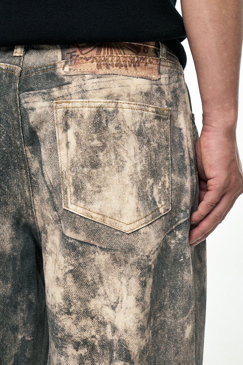 Japanese Brand × Jean × Vintage Camouflage Splash Ink Digital Printing Distressed Jeans Size US 30 / EU 46 - 5 Thumbnail
