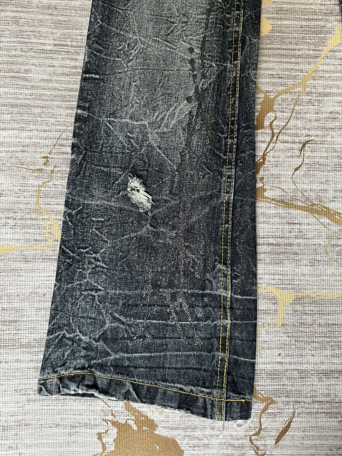 Tornado Mart FLARE Lowbox Premium Distressed Claw Marks Design Denim Size US 32 / EU 48 - 6 Thumbnail