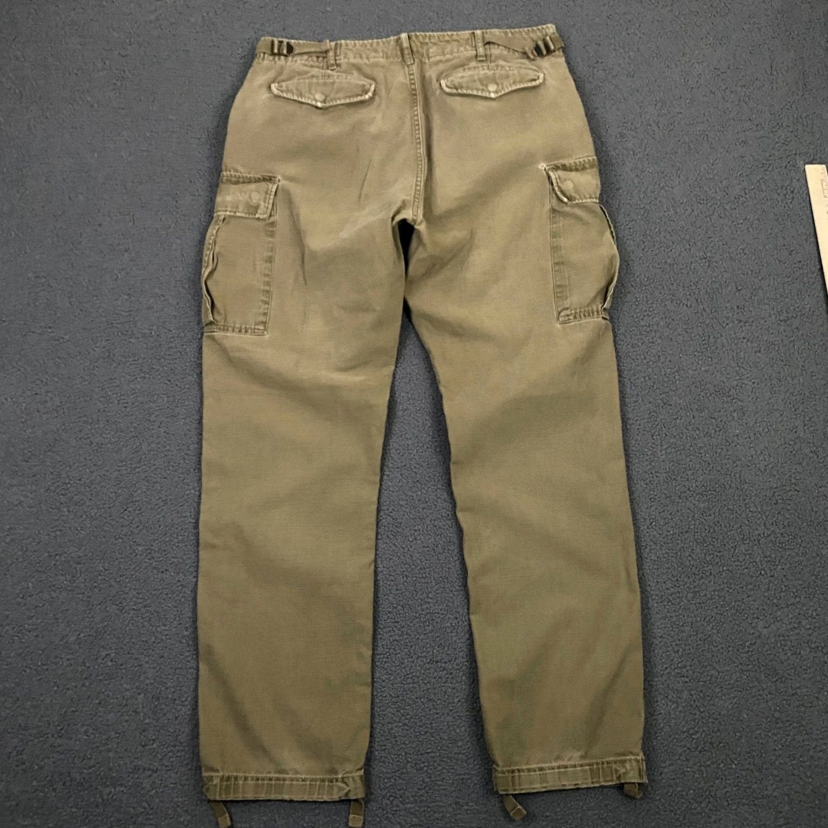 Buck Mason Buck Mason Pants Mens 34x30 Slim Fit Green Stone Twill Military Desert Cargo Size US 34 / EU 50 - 3 Thumbnail