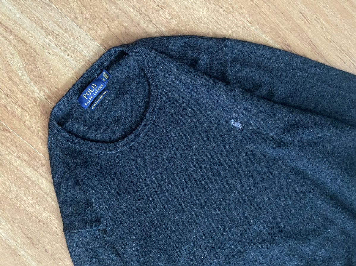 Polo Ralph Lauren Polo Ralph Lauren Merino Wool Crewneck Sweater Dark Grey Size US L / EU 52-54 / 3 - 2 Thumbnail