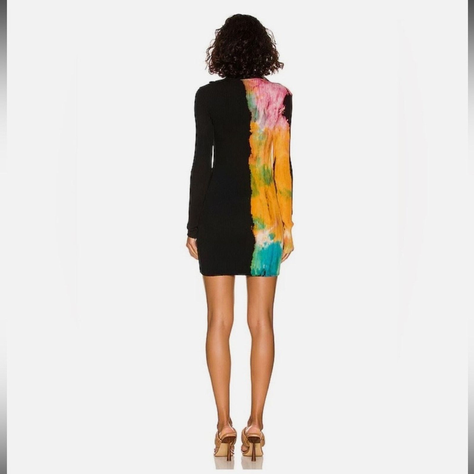 COTTONCITIZEN 169 NWT Cotton Citizen $185 Multicolor V-Neck Dress Size S Size S / US 4 / IT 40 - 3 Thumbnail