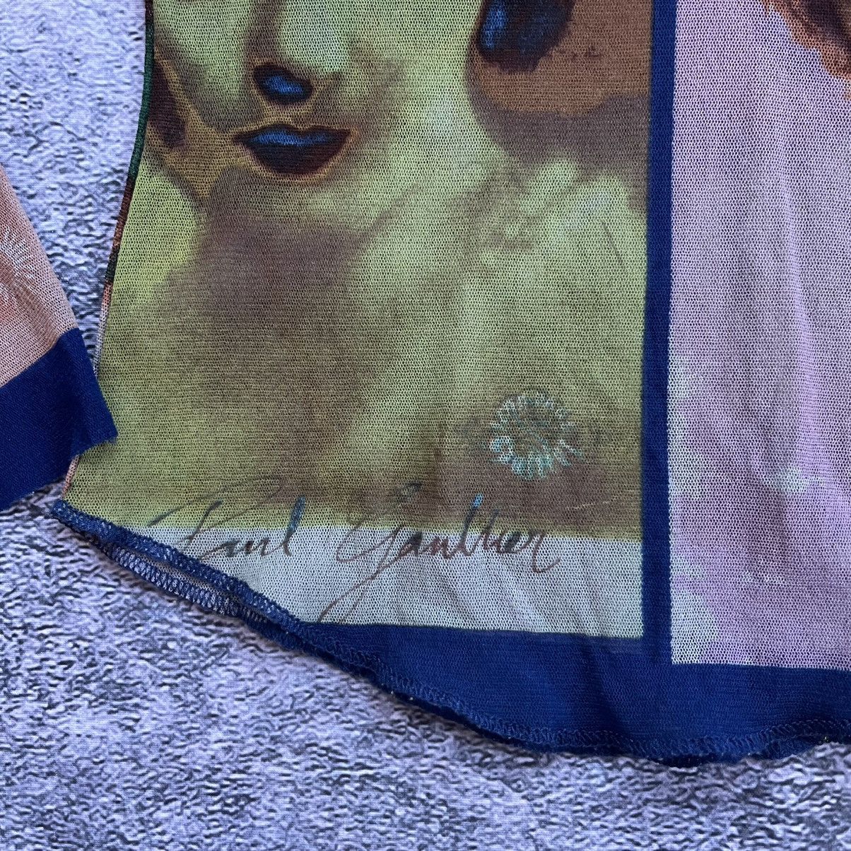 Jean Paul Gaultier Jean Paul Gaultier Soleil Pop Art Portrait Mesh Top 2002s Size S / US 4 / IT 40 - 2 Thumbnail