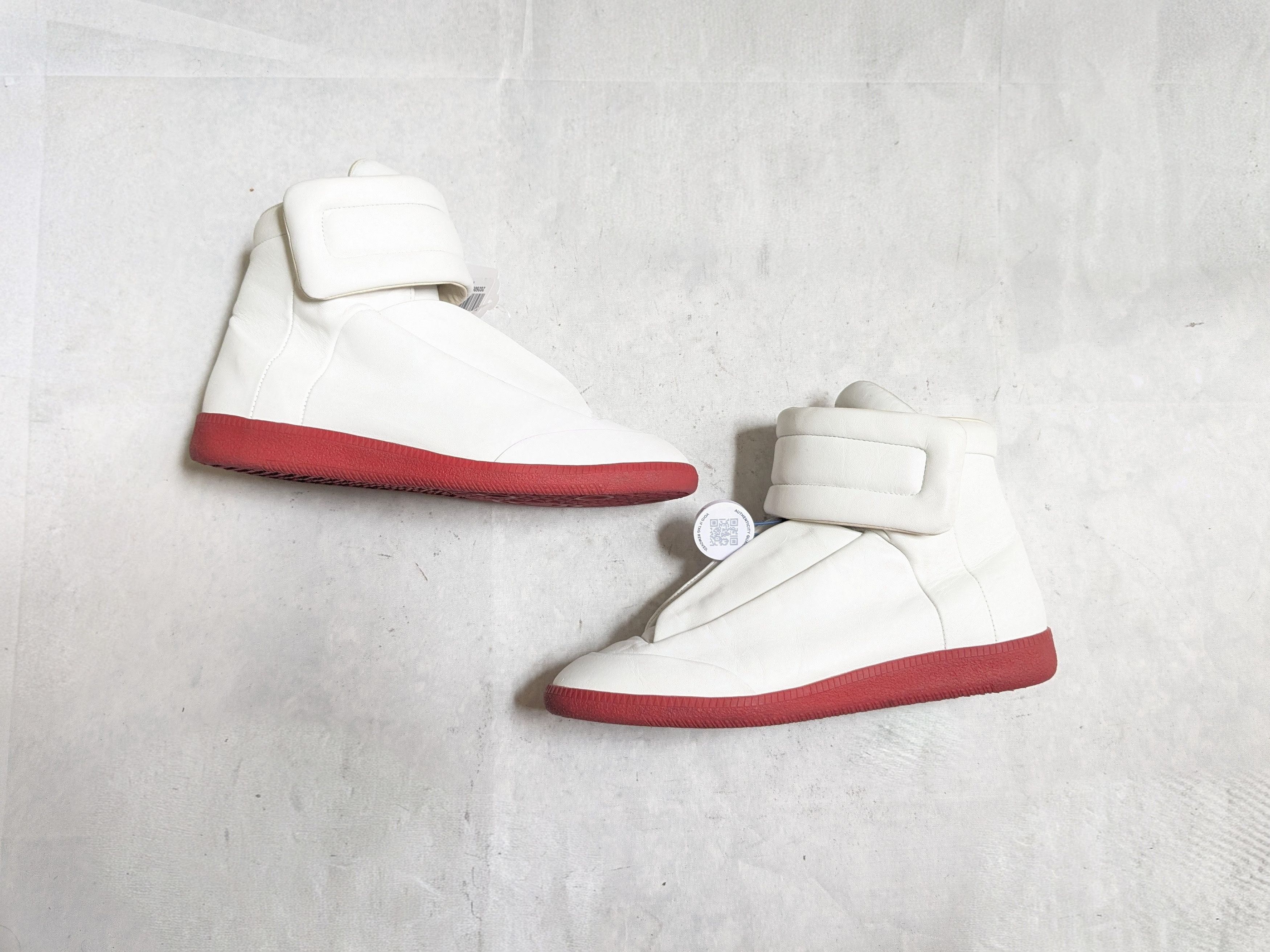 Maison Margiela Maison Margiela Future White Red 9 42 High Tops Leather Size US 9 / EU 42 - 1 Thumbnail