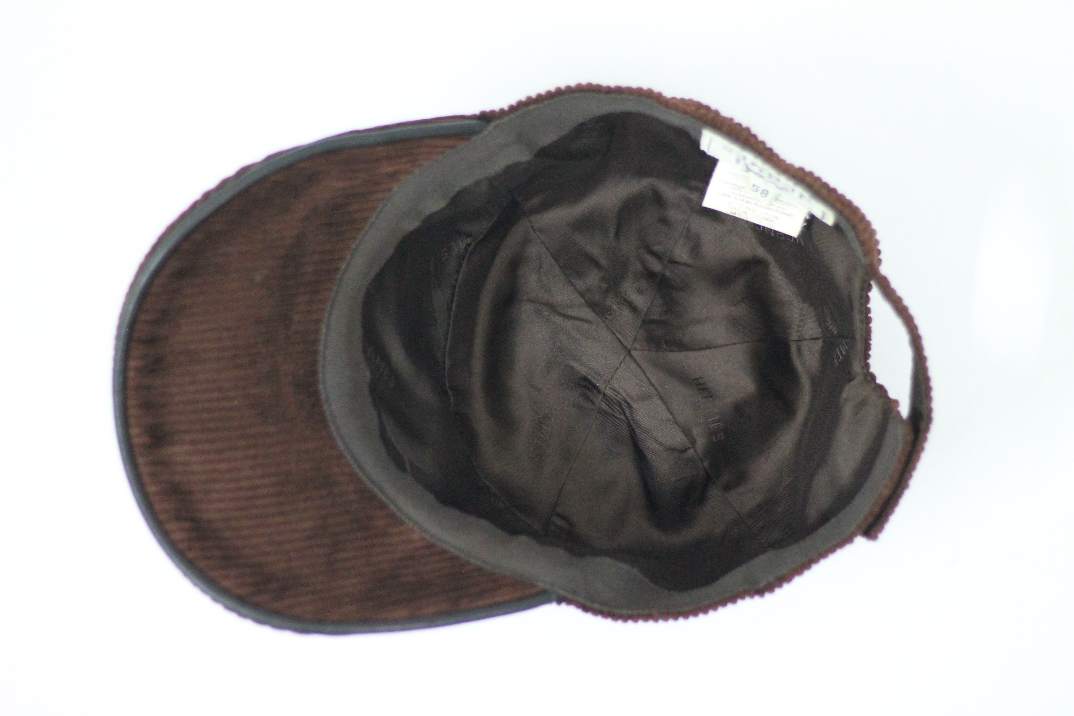 Hermes Vintage HERMES Corduroy H Logo Cap. Size ONE SIZE - 9 Thumbnail